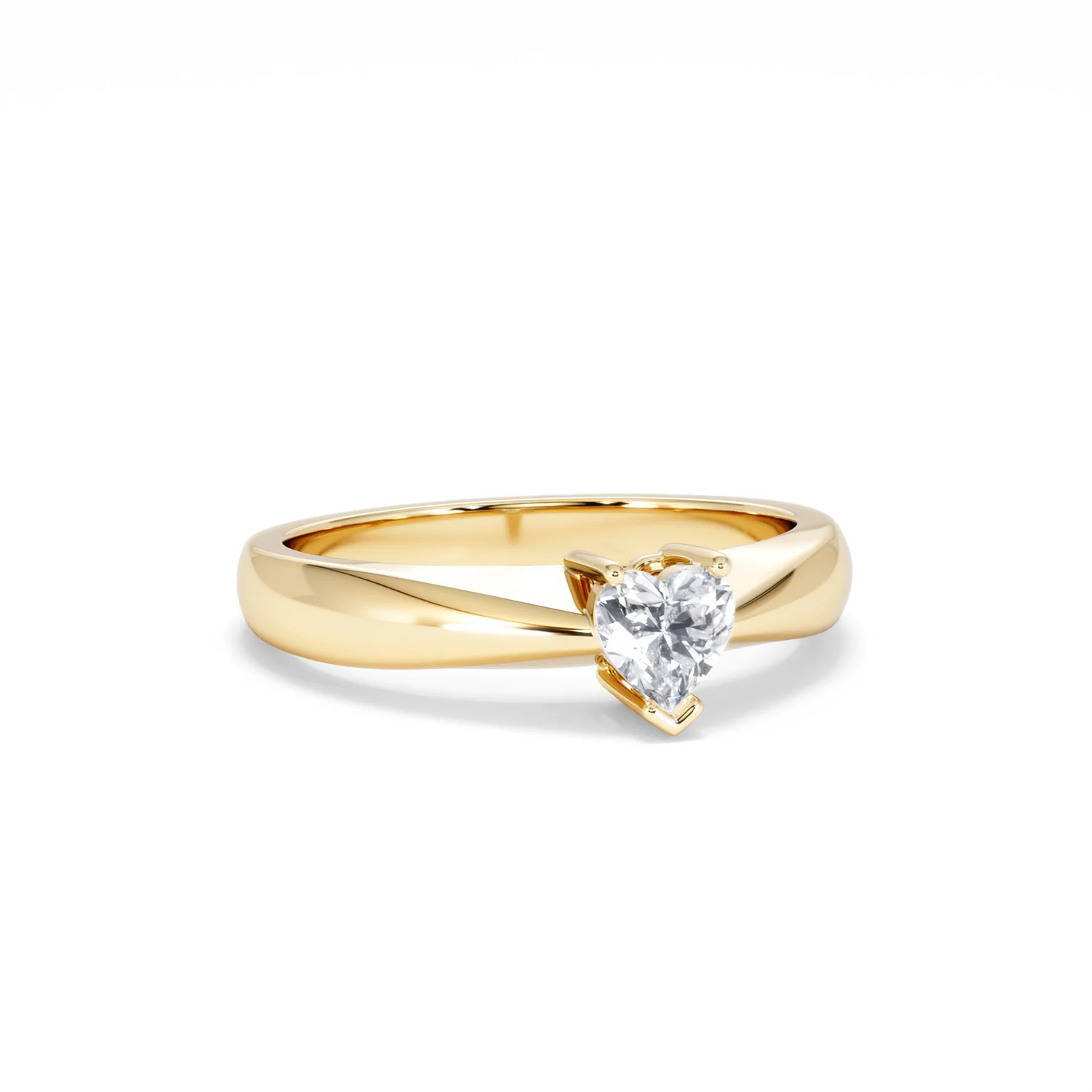 Naomi Heart Cut Lab Diamond Engagement Ring 0.33ct H/SI in 18k Gold Vermeil - Image 14
