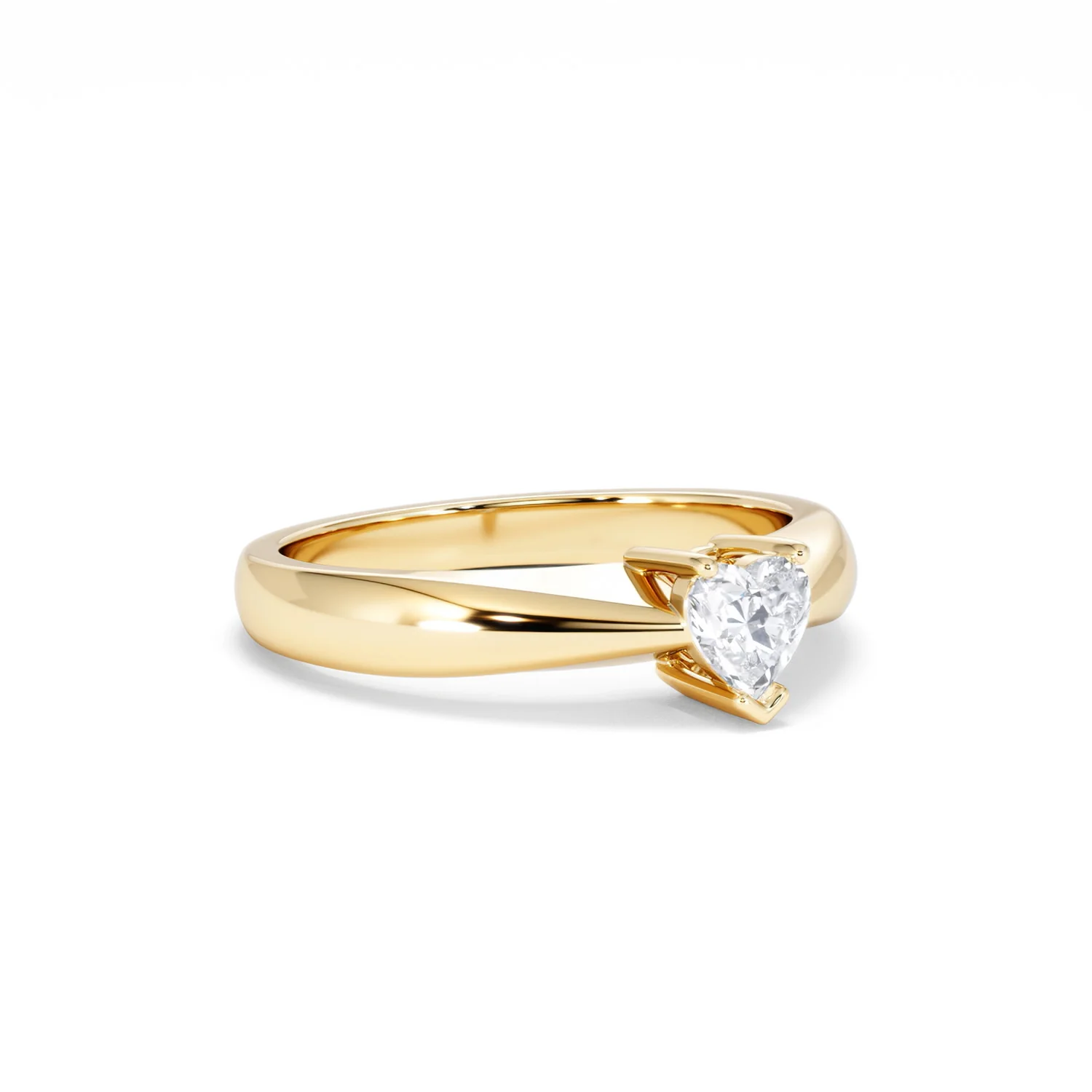 Naomi Heart Cut Lab Diamond Engagement Ring 0.33ct H/SI in 18k Gold Vermeil - Image 17