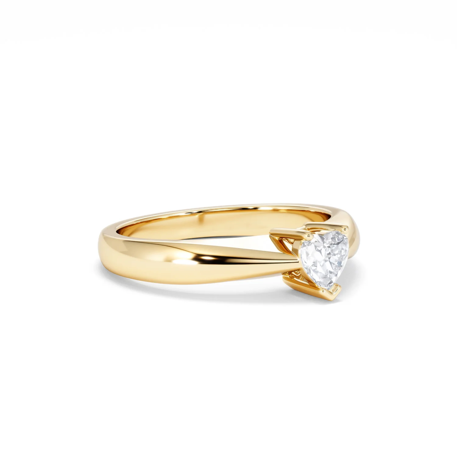 Naomi Heart Cut Lab Diamond Engagement Ring 0.33ct H/SI in 18k Gold Vermeil - Image 18