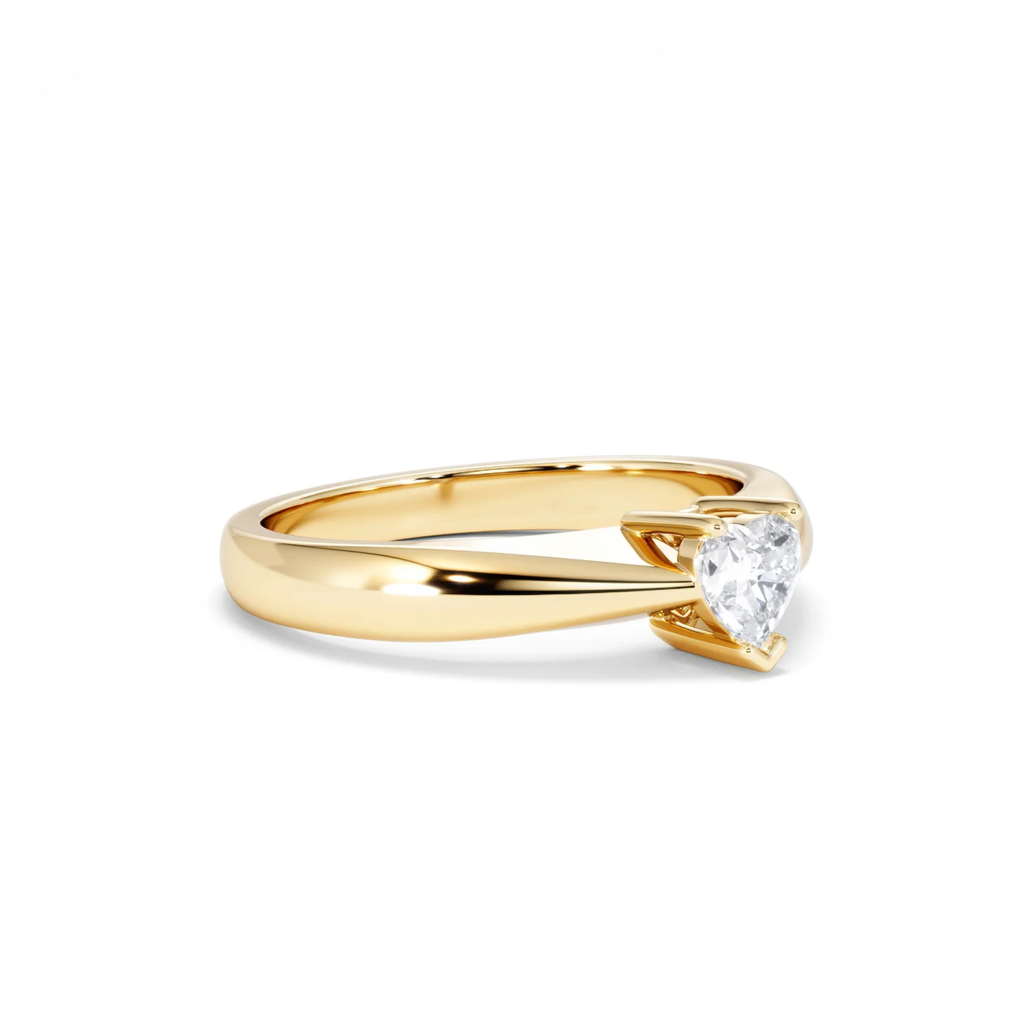 Naomi Heart Cut Lab Diamond Engagement Ring 0.33ct H/SI in 18k Gold Vermeil - Image 19
