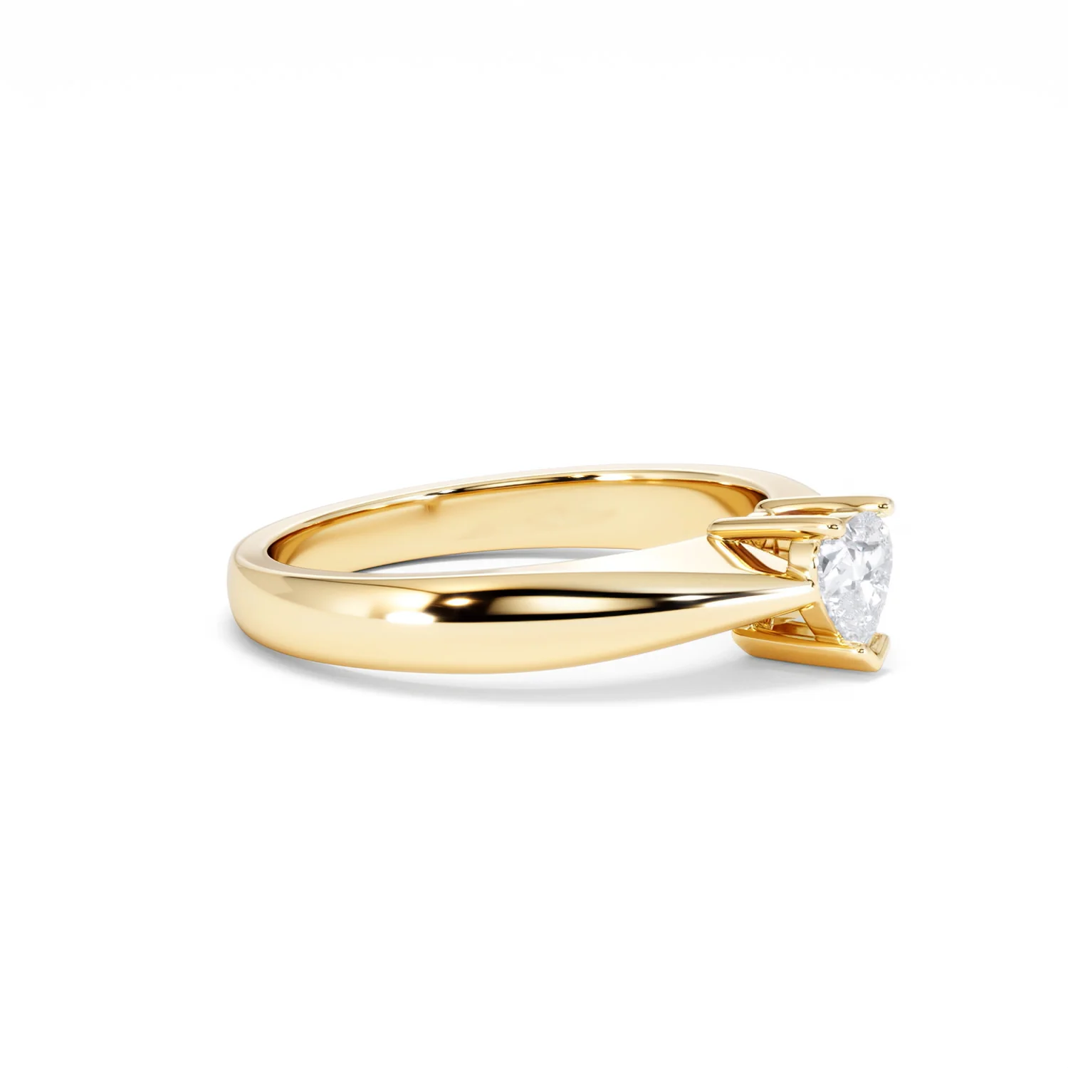 Naomi Heart Cut Lab Diamond Engagement Ring 0.33ct H/SI in 18k Gold Vermeil - Image 23
