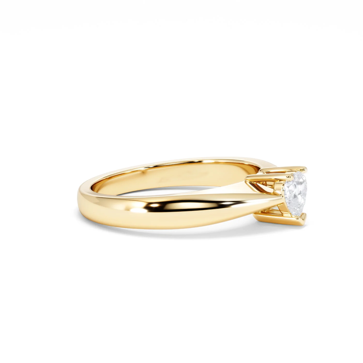 Naomi Heart Cut Lab Diamond Engagement Ring 0.33ct H/SI in 18k Gold Vermeil - Image 24