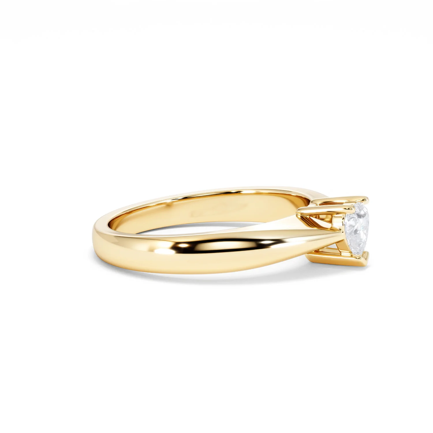 Naomi Heart Cut Lab Diamond Engagement Ring 0.33ct H/SI in 18k Gold Vermeil - Image 25