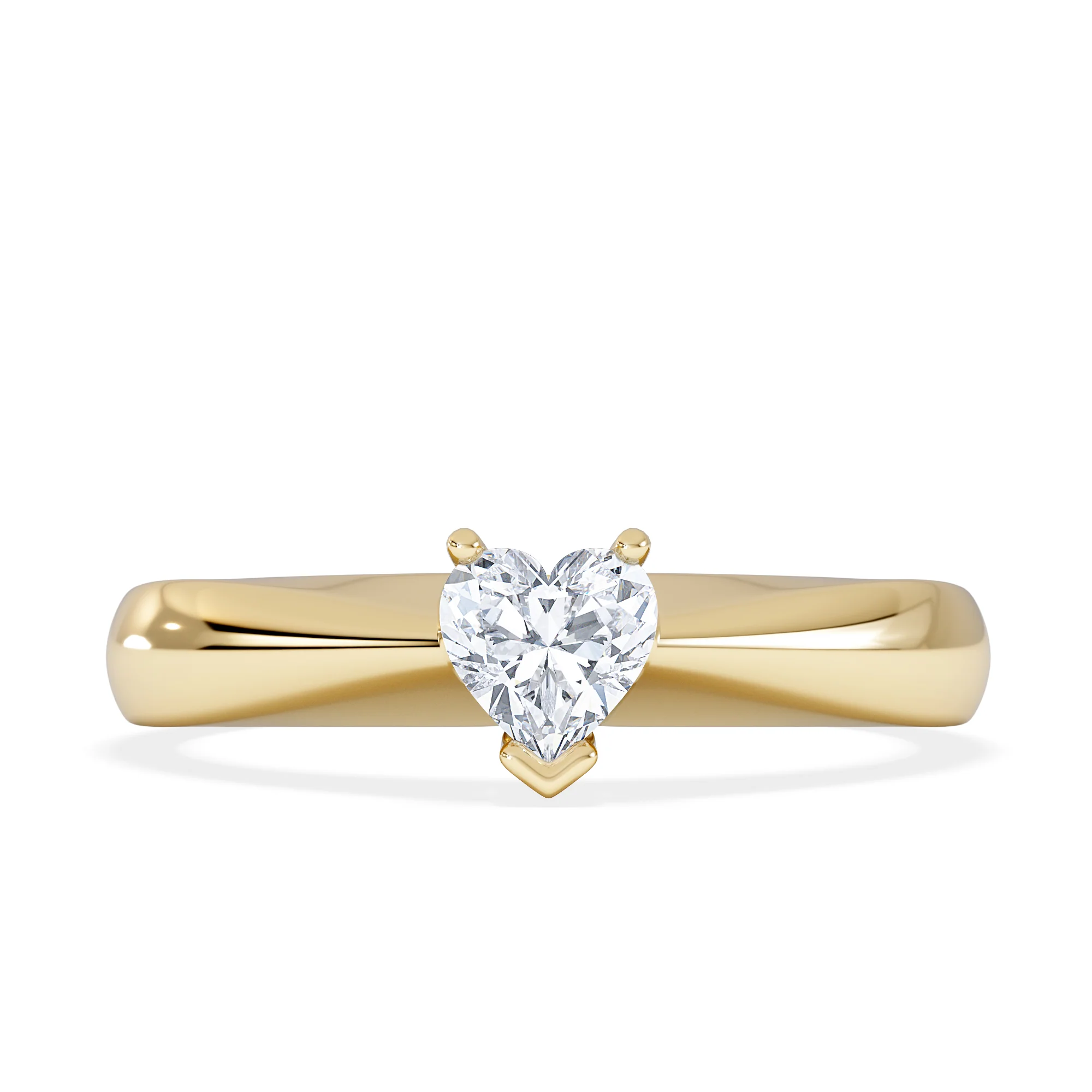 Naomi Heart Cut Lab Diamond Engagement Ring 0.33ct H/SI in 18k Gold Vermeil - Image 7