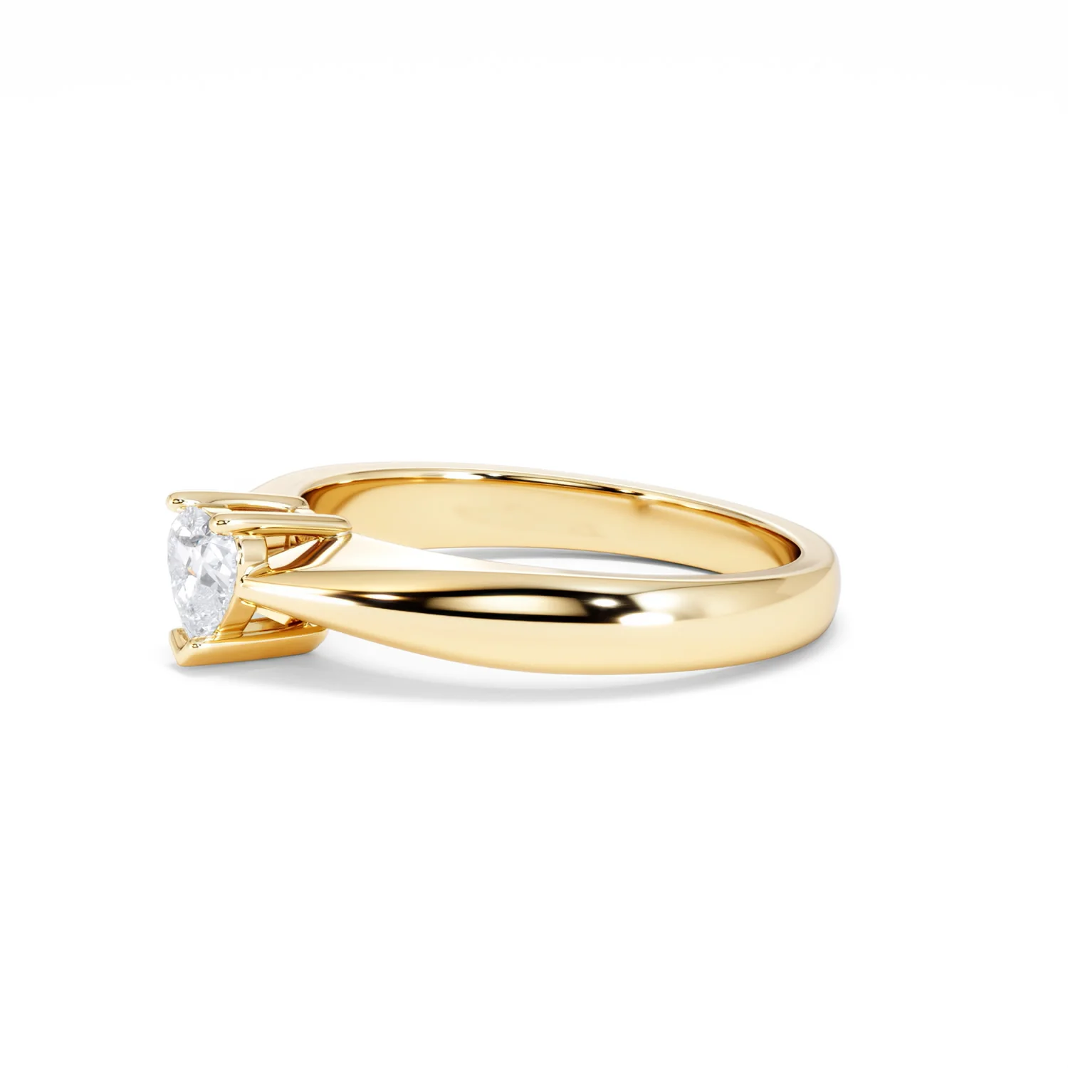 Naomi Heart Cut Lab Diamond Engagement Ring 0.33ct H/SI in 18k Gold Vermeil - Image 76