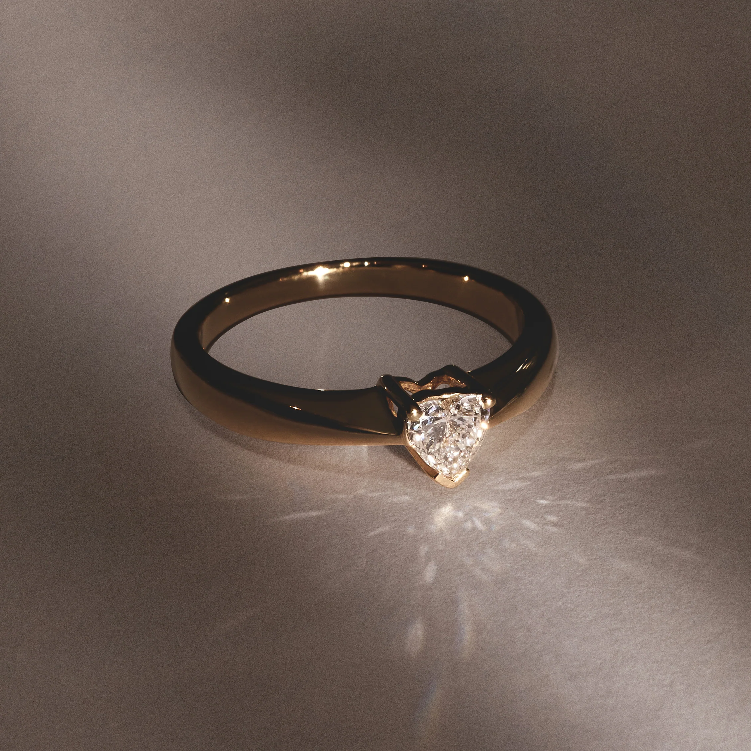 Naomi Heart Cut Lab Diamond Engagement Ring 0.33ct H/SI in 18k Gold Vermeil - Image 8
