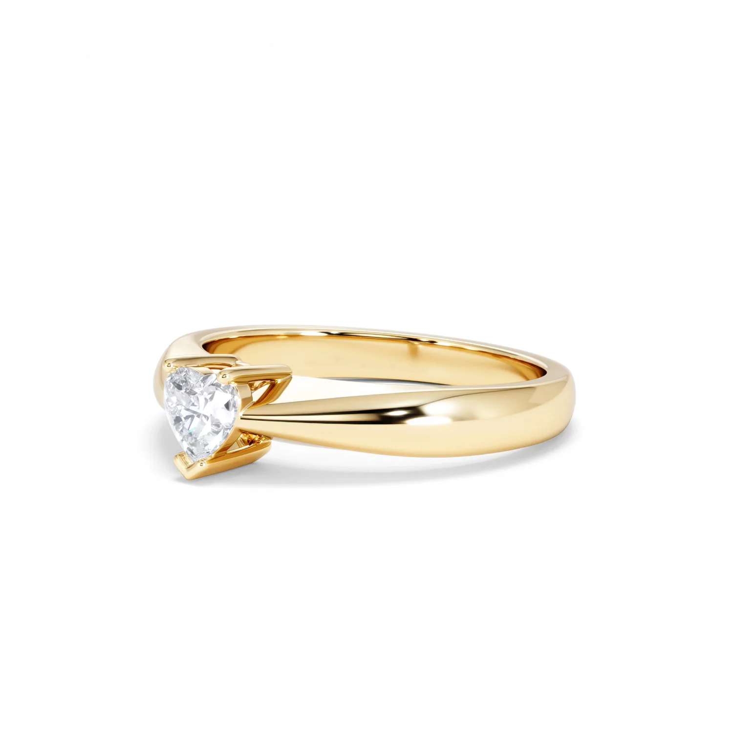 Naomi Heart Cut Lab Diamond Engagement Ring 0.33ct H/SI in 18k Gold Vermeil - Image 81