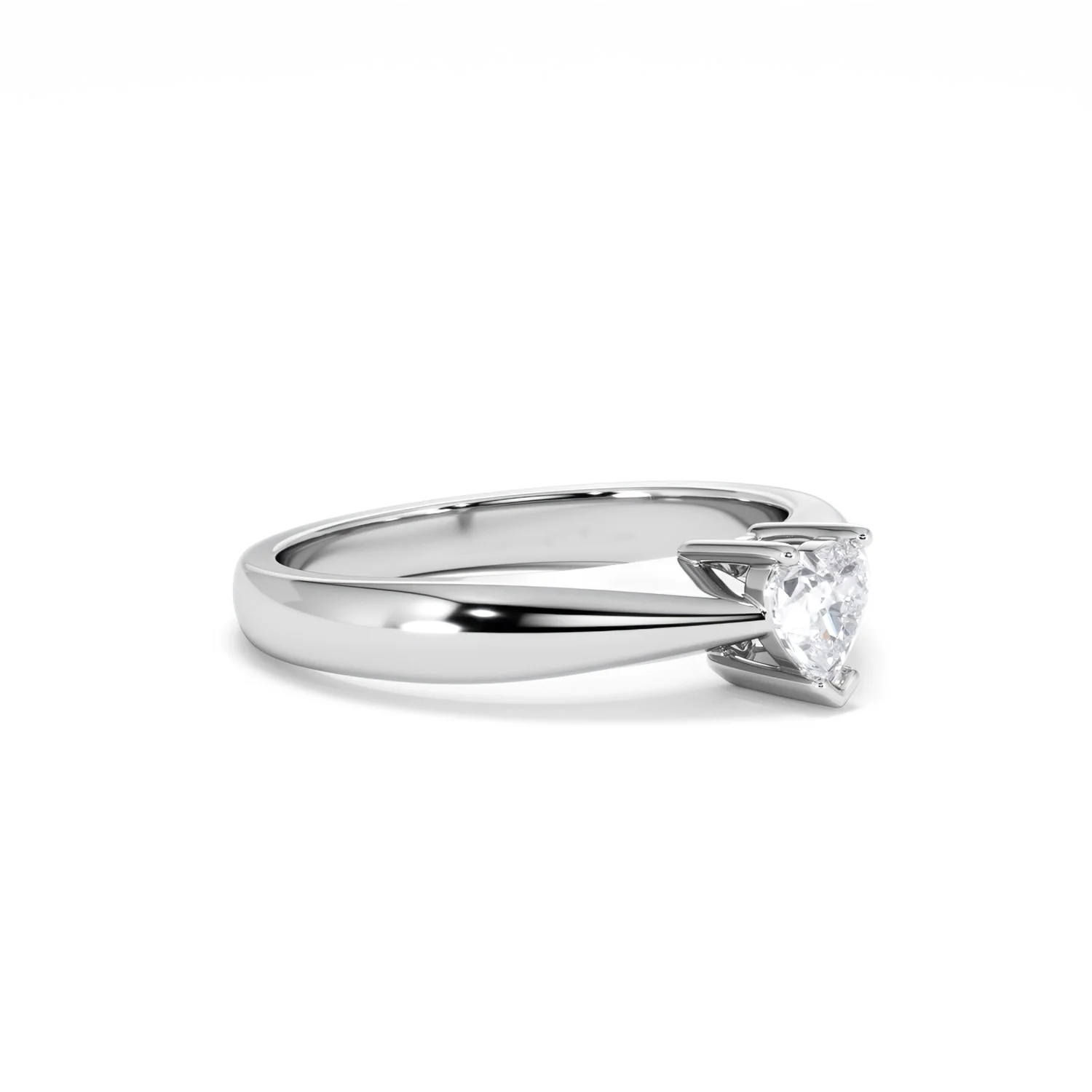Naomi Heart Cut Lab Diamond Engagement Ring 0.33ct H/SI in 925 Silver - Image 20