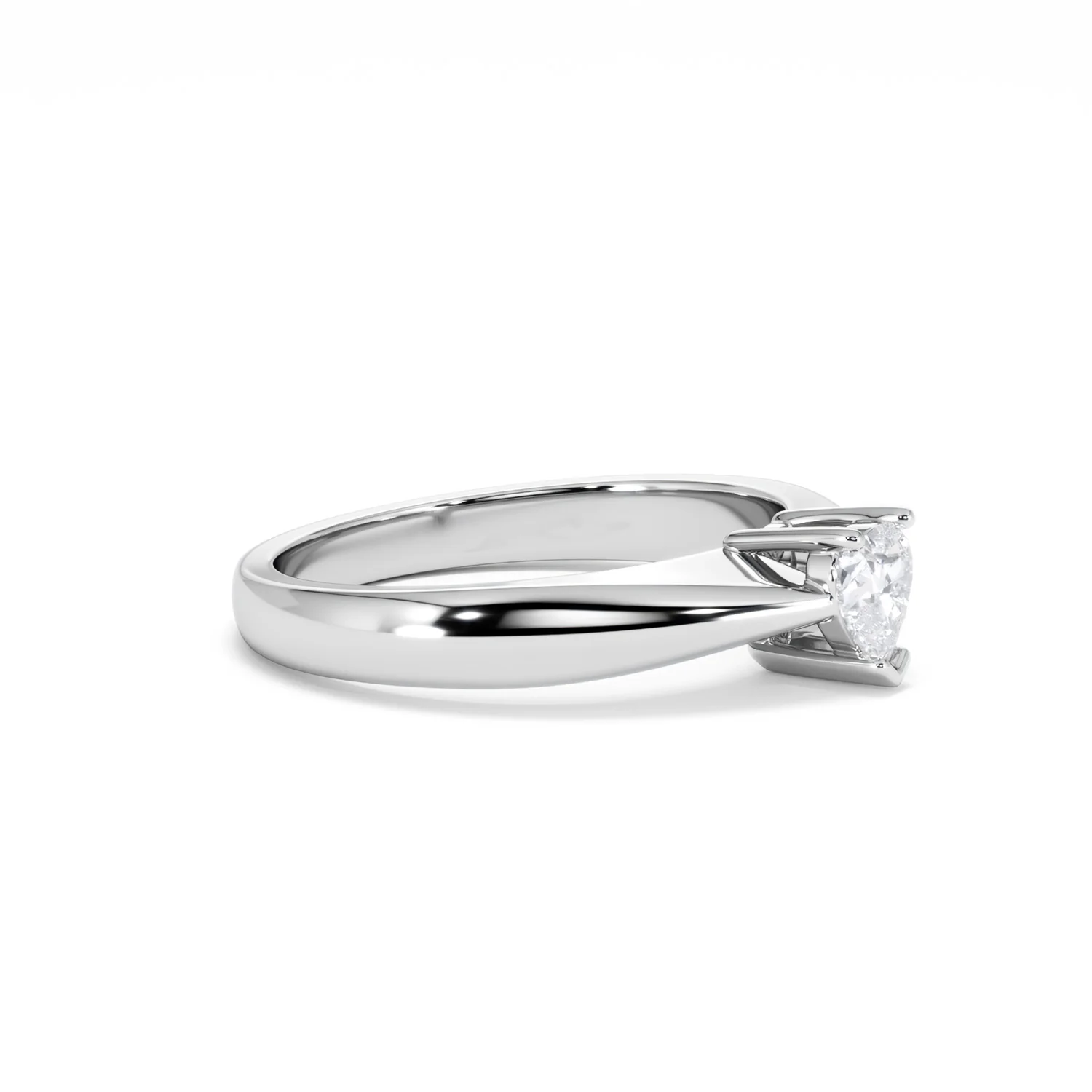 Naomi Heart Cut Lab Diamond Engagement Ring 0.33ct H/SI in 925 Silver - Image 23