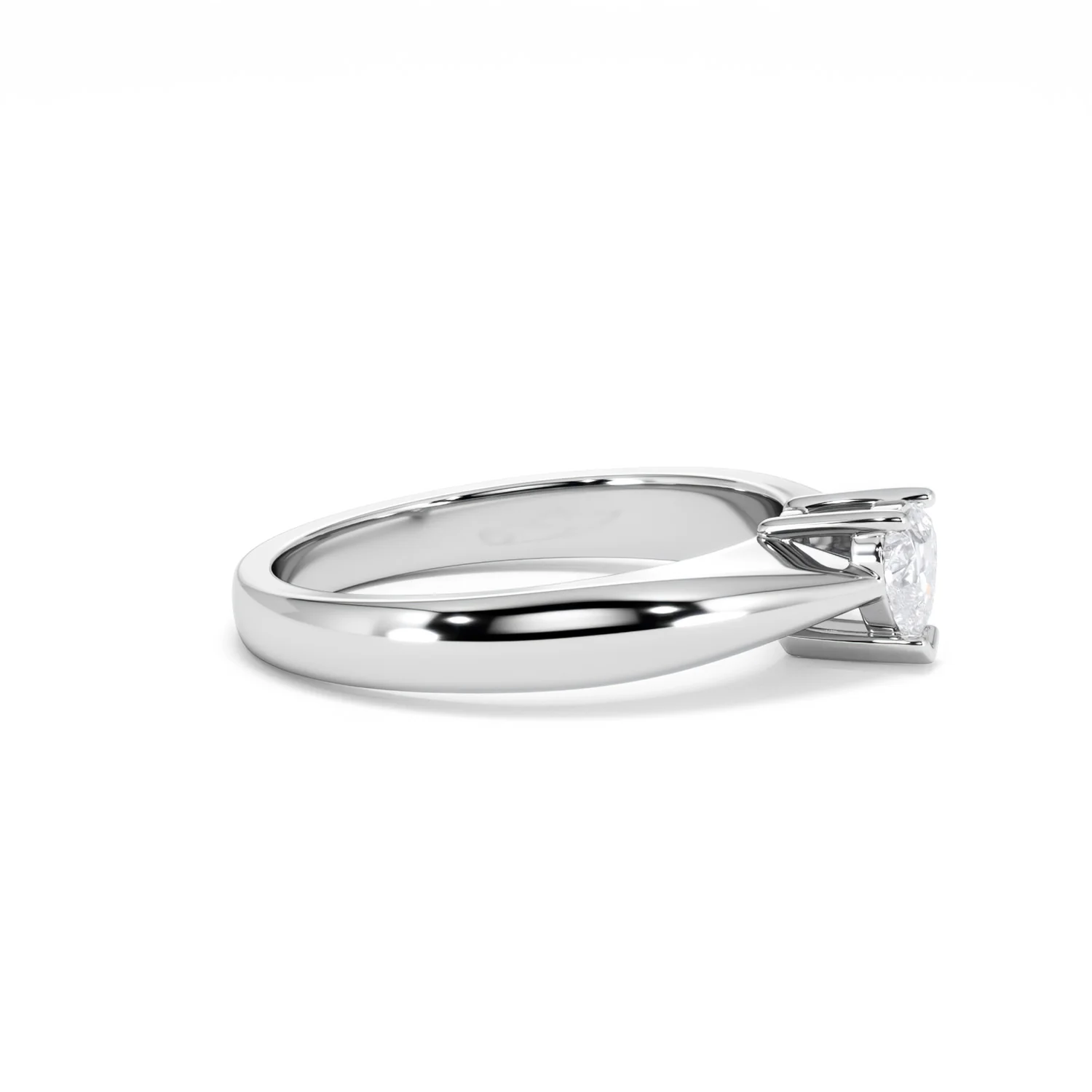 Naomi Heart Cut Lab Diamond Engagement Ring 0.33ct H/SI in 925 Silver - Image 26