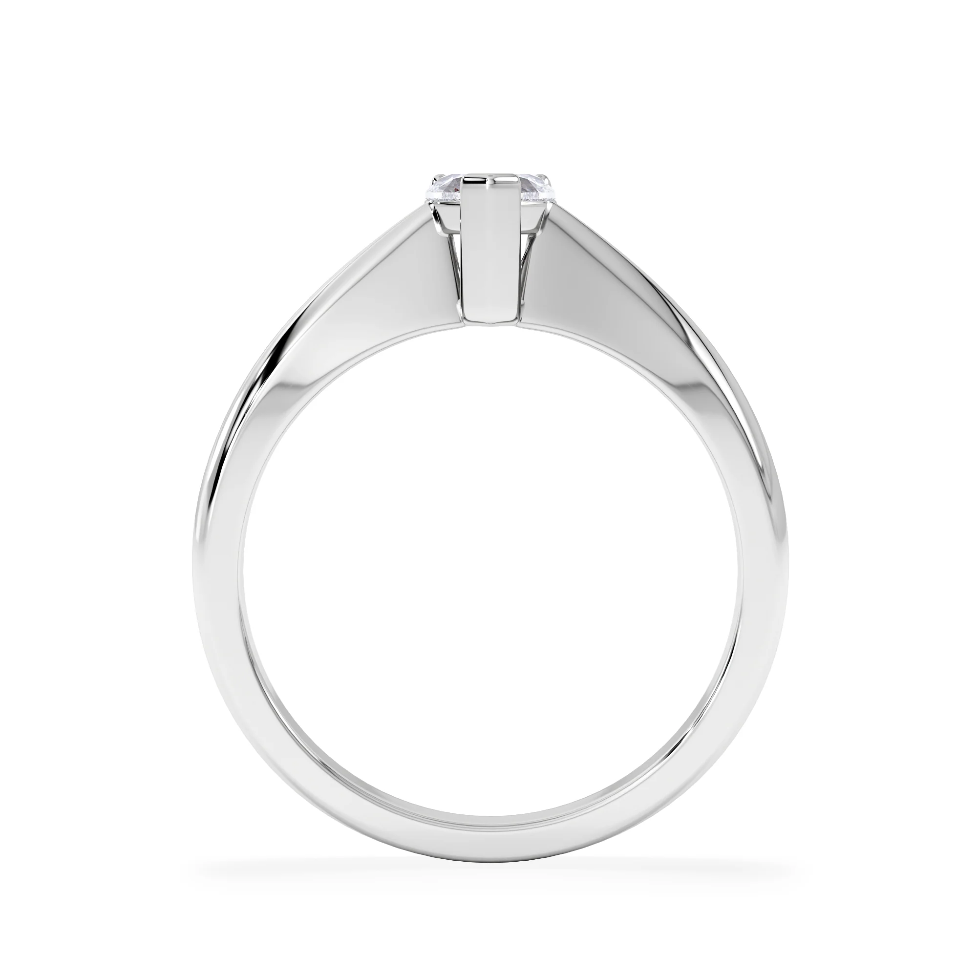 Naomi Heart Cut Lab Diamond Engagement Ring 0.33ct H/SI in 925 Silver - Image 3
