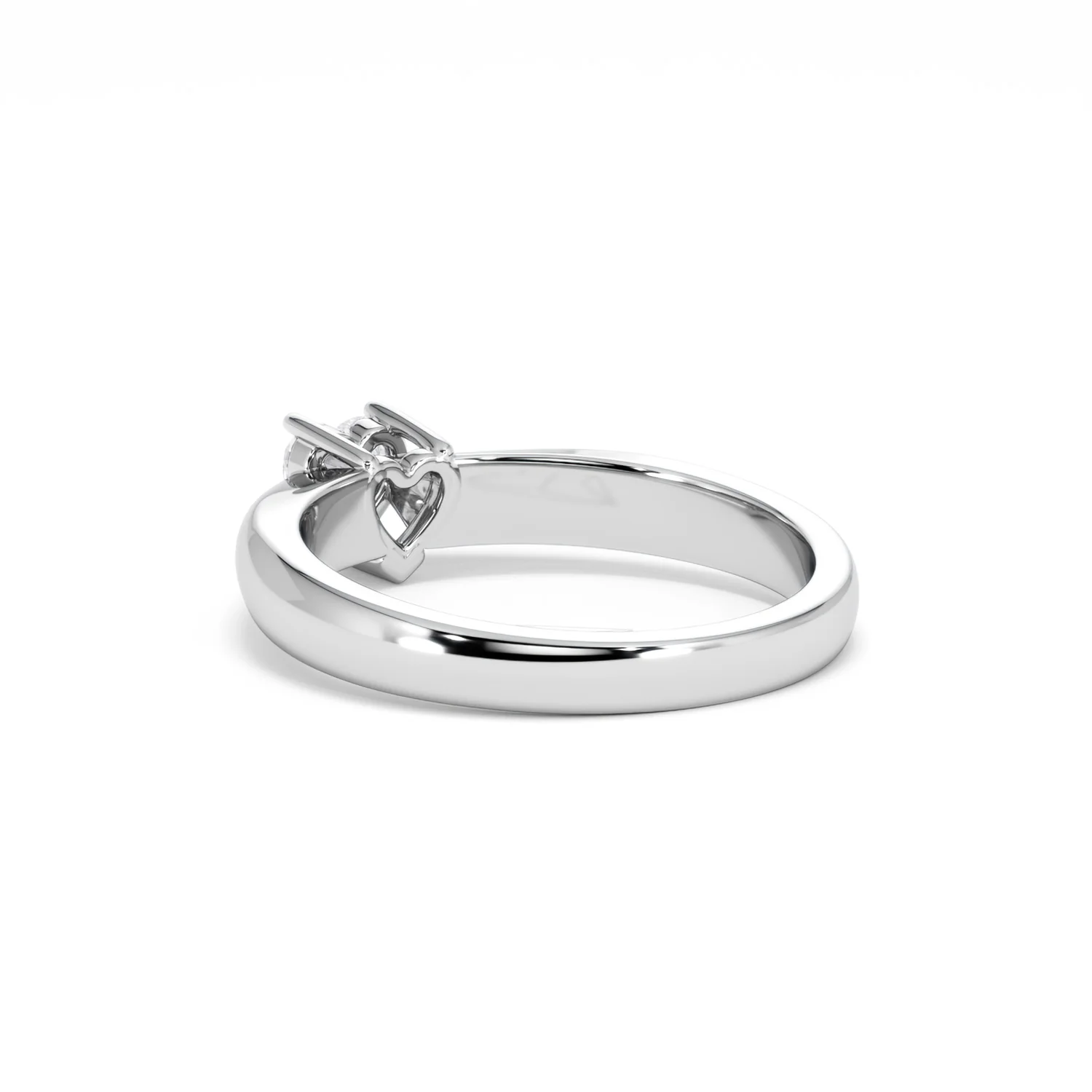 Naomi Heart Cut Lab Diamond Engagement Ring 0.33ct H/SI in 925 Silver - Image 58