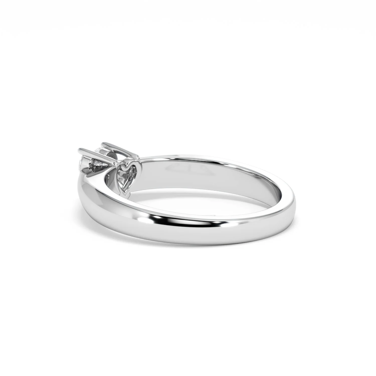 Naomi Heart Cut Lab Diamond Engagement Ring 0.33ct H/SI in 925 Silver - Image 61