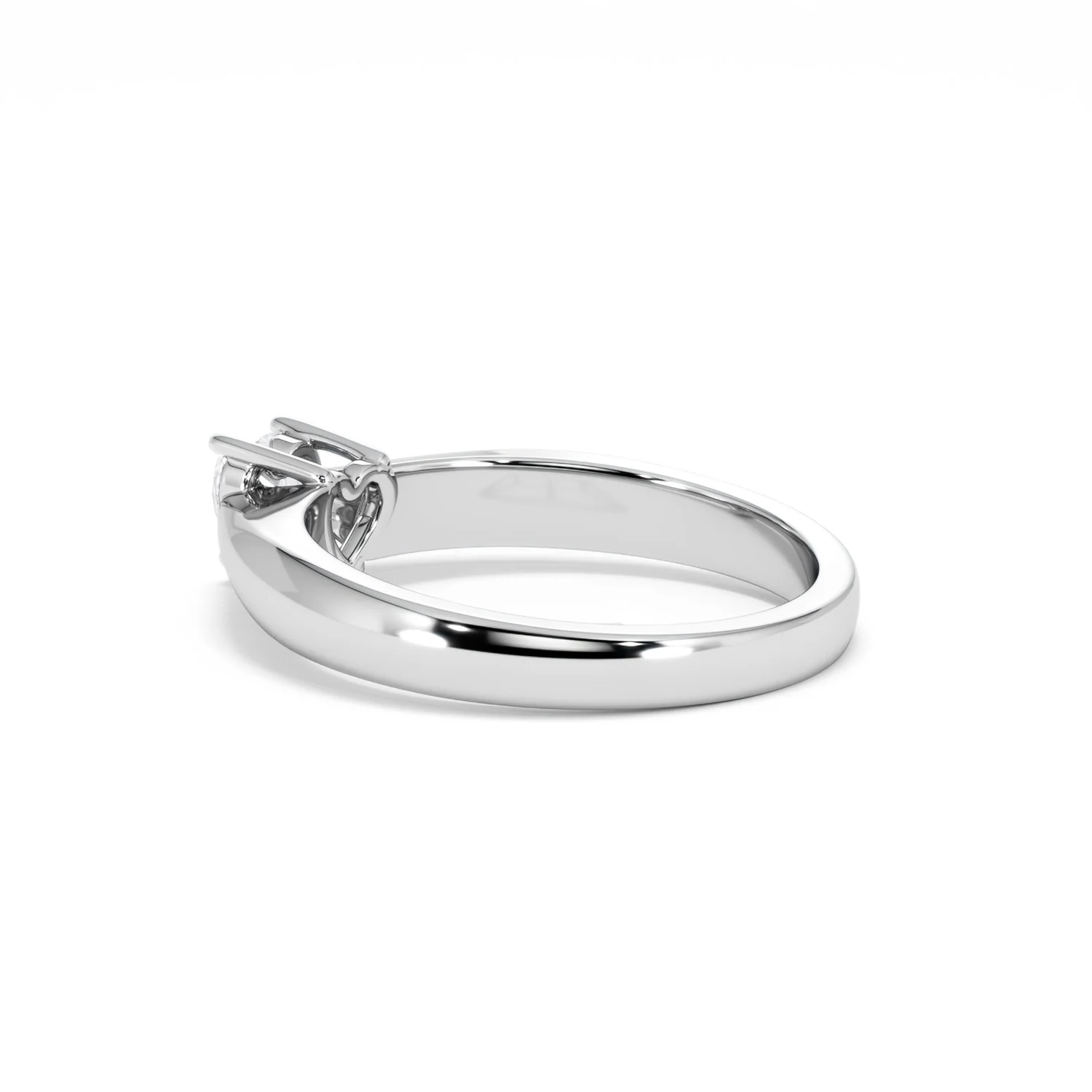 Naomi Heart Cut Lab Diamond Engagement Ring 0.33ct H/SI in 925 Silver - Image 62