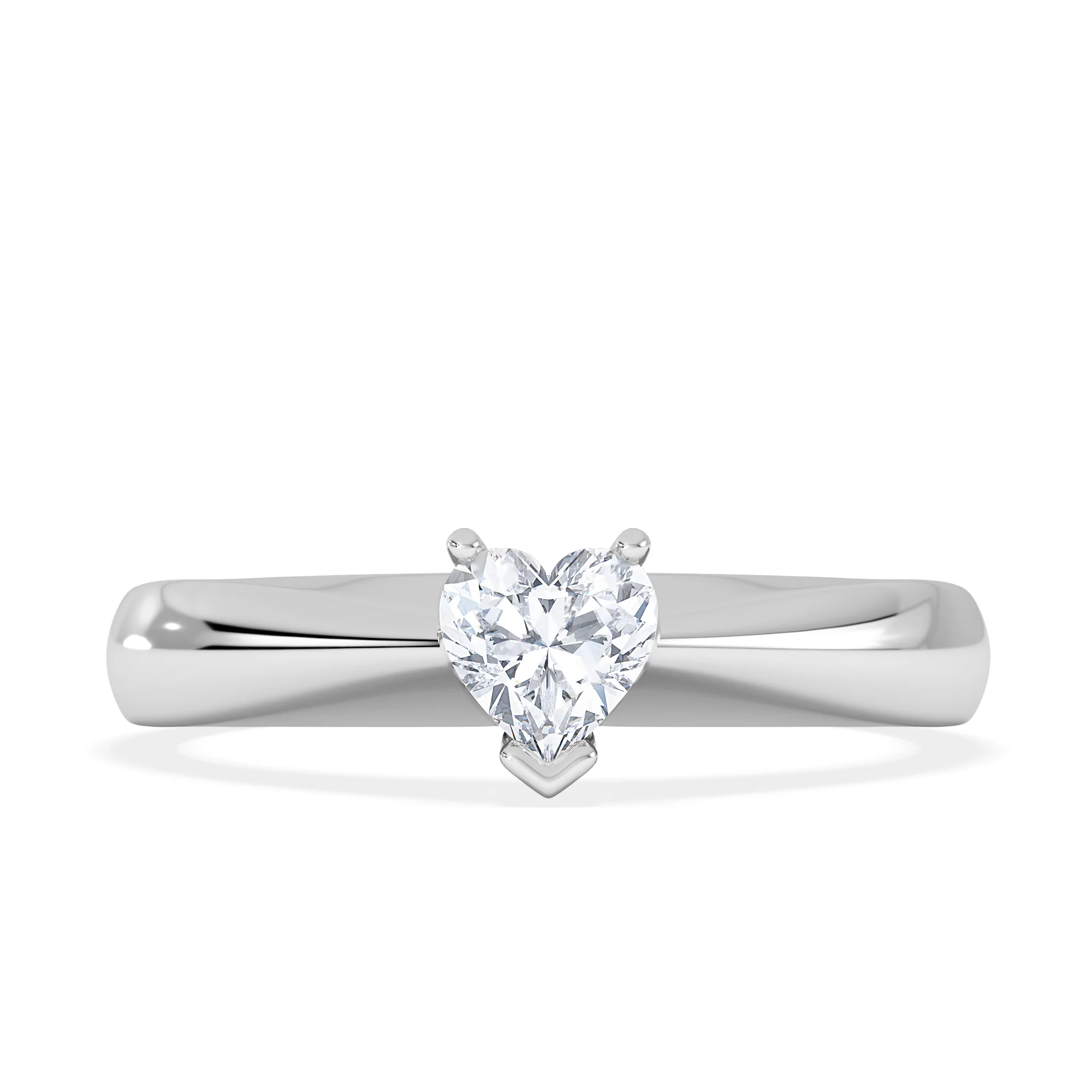 Naomi Heart Cut Lab Diamond Engagement Ring 0.33ct H/SI in 925 Silver - Image 7