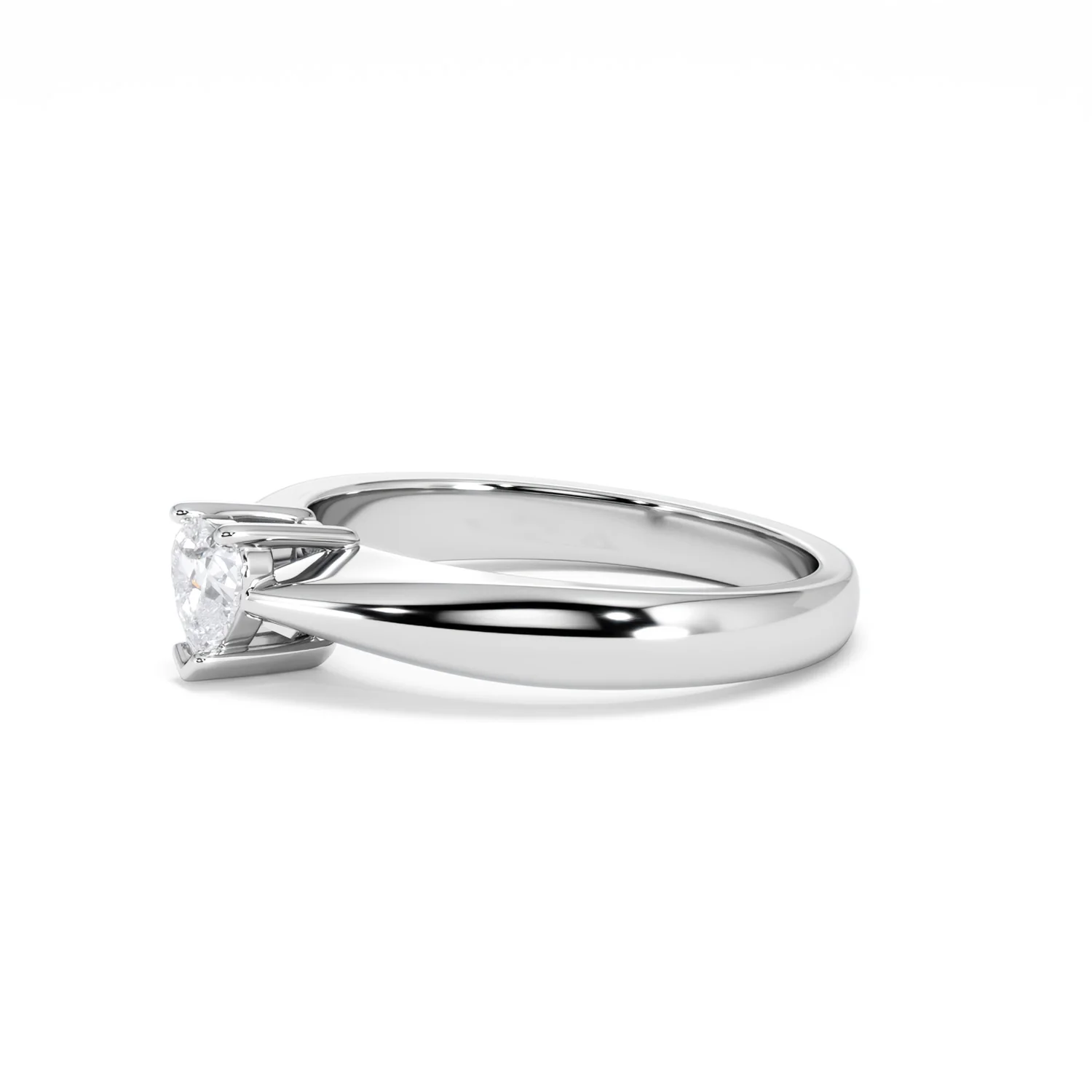 Naomi Heart Cut Lab Diamond Engagement Ring 0.33ct H/SI in 925 Silver - Image 76