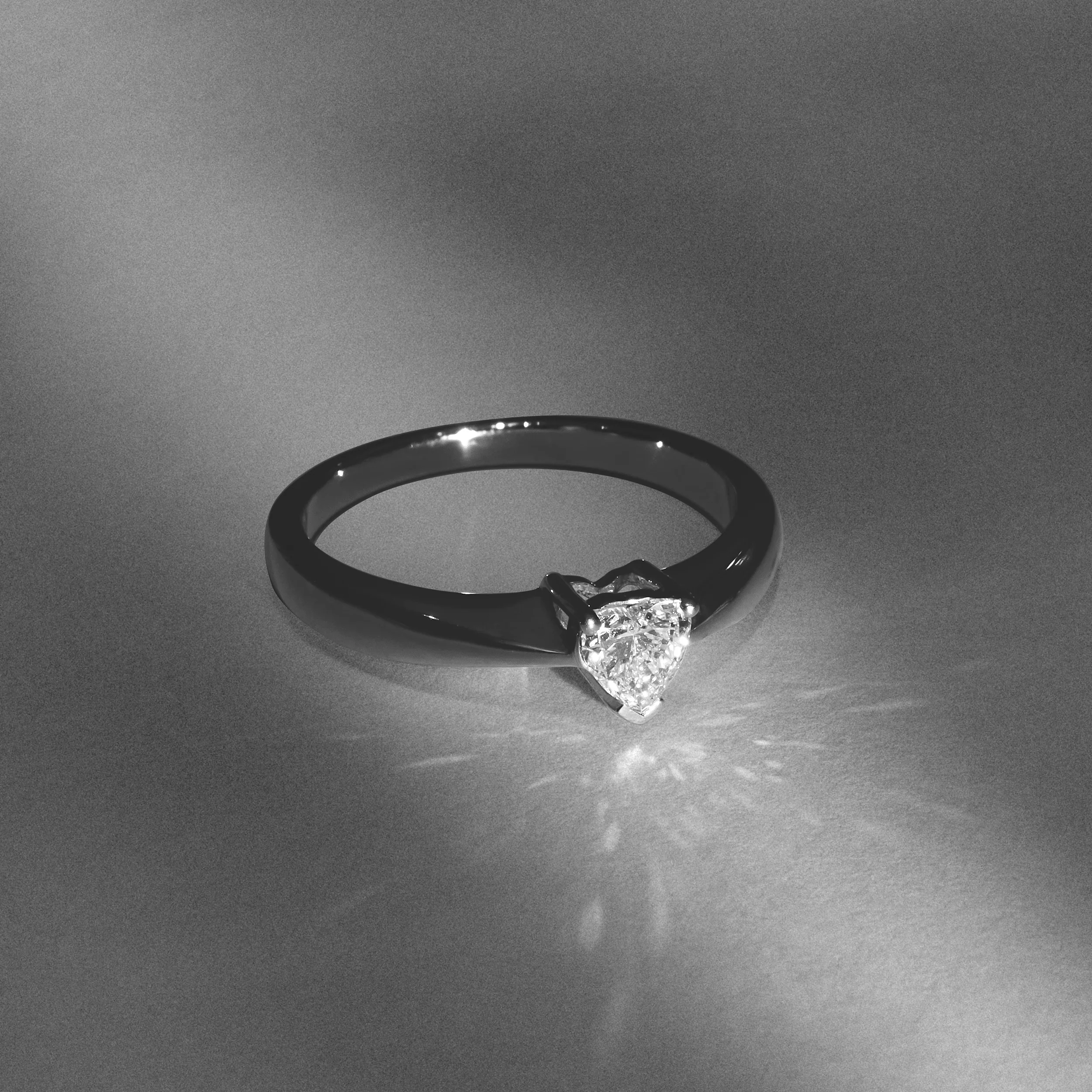 Naomi Heart Cut Lab Diamond Engagement Ring 0.33ct H/SI in 925 Silver - Image 8
