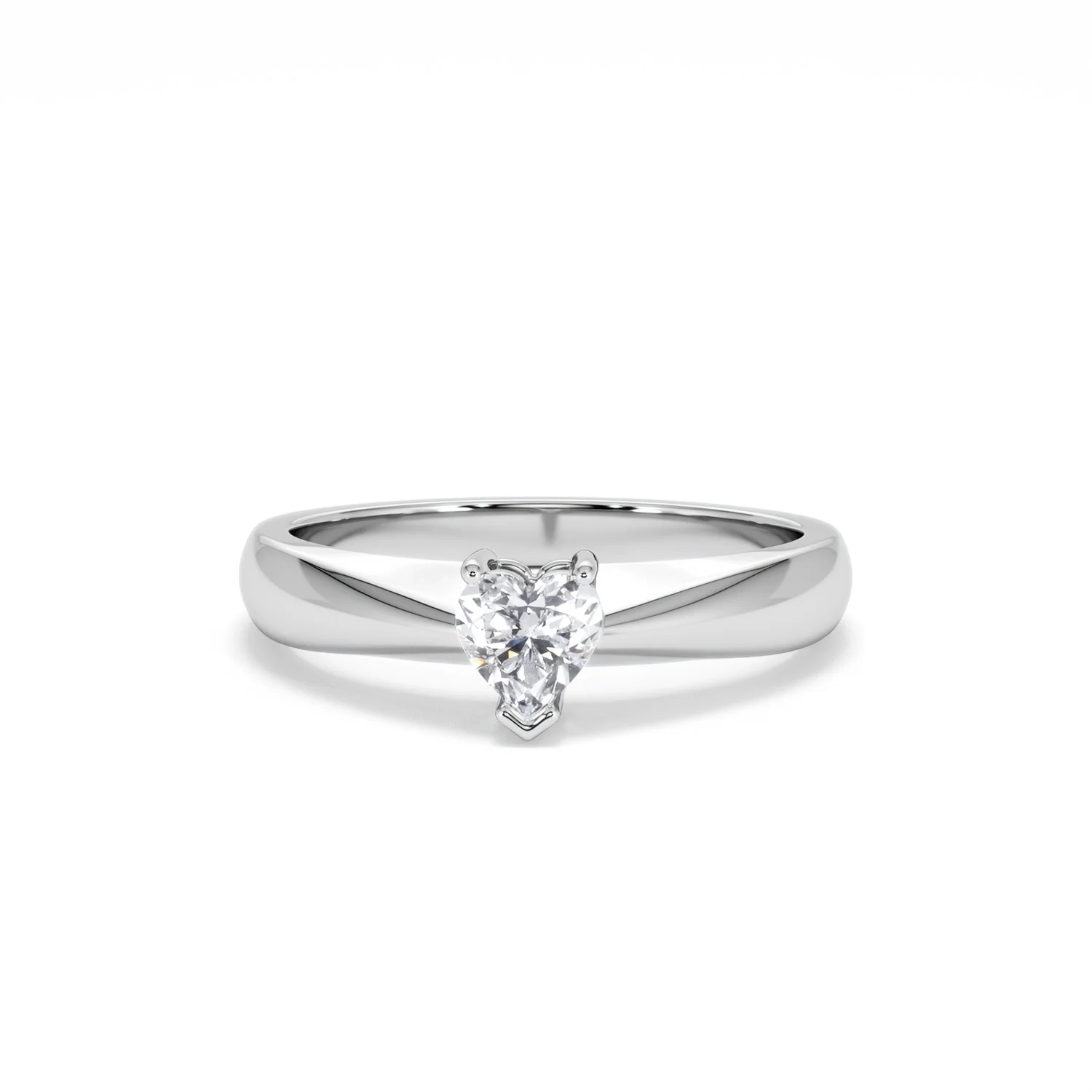 Naomi Heart Cut Lab Diamond Engagement Ring 0.33ct H/SI in 925 Silver - Image 89