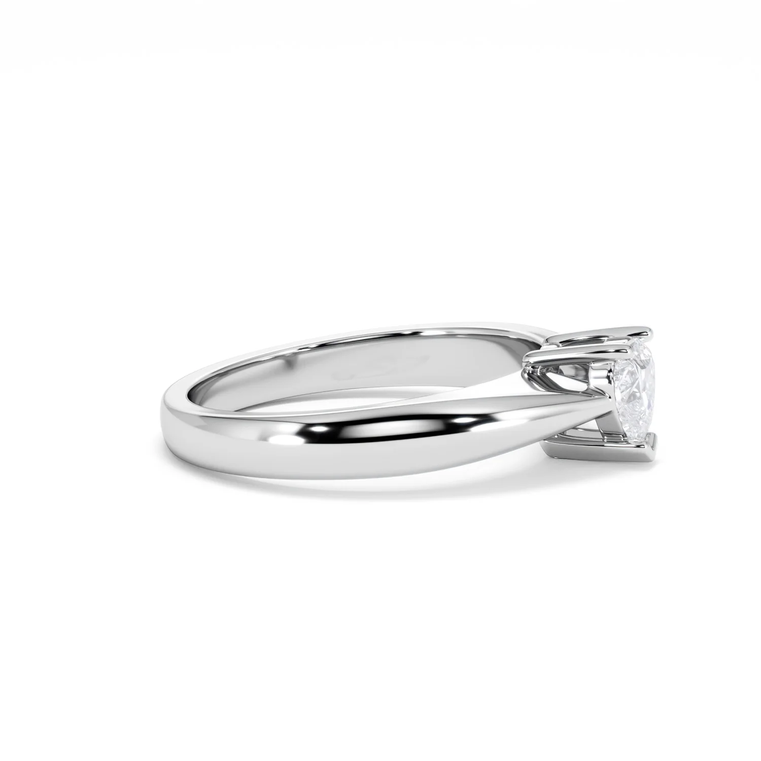 Naomi Heart Cut Lab Diamond Engagement Ring 0.50ct H/SI in 925 Silver - Image 26
