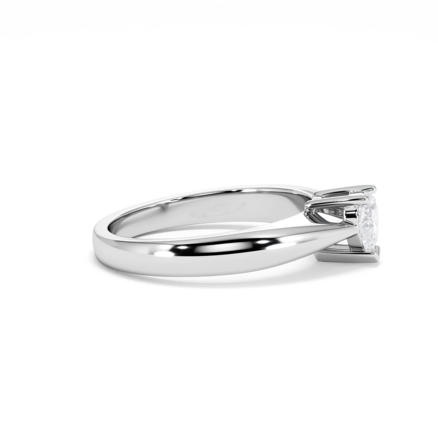 Naomi Heart Cut Lab Diamond Engagement Ring 0.50ct H/SI in 925 Silver - Image 27