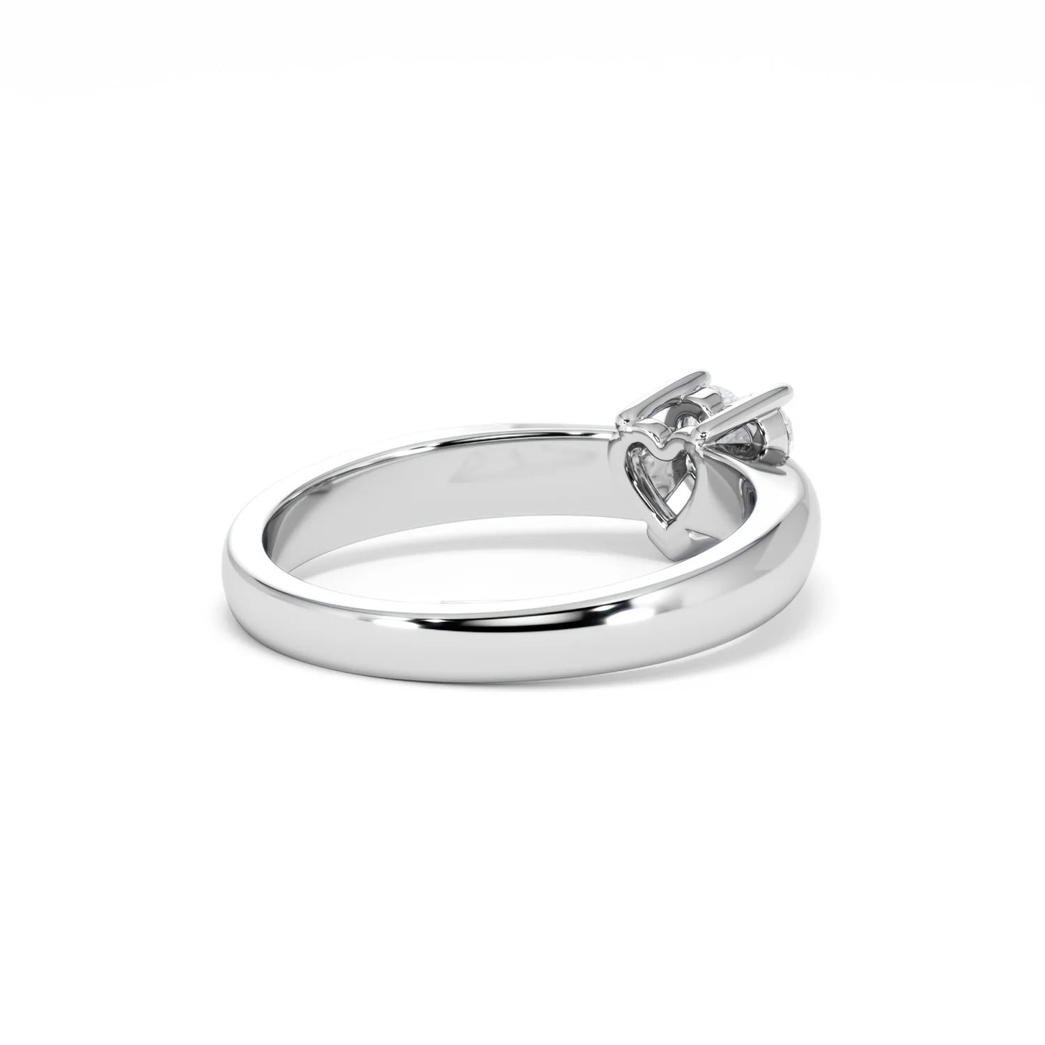 Naomi Heart Cut Lab Diamond Engagement Ring 0.50ct H/SI in 925 Silver - Image 41