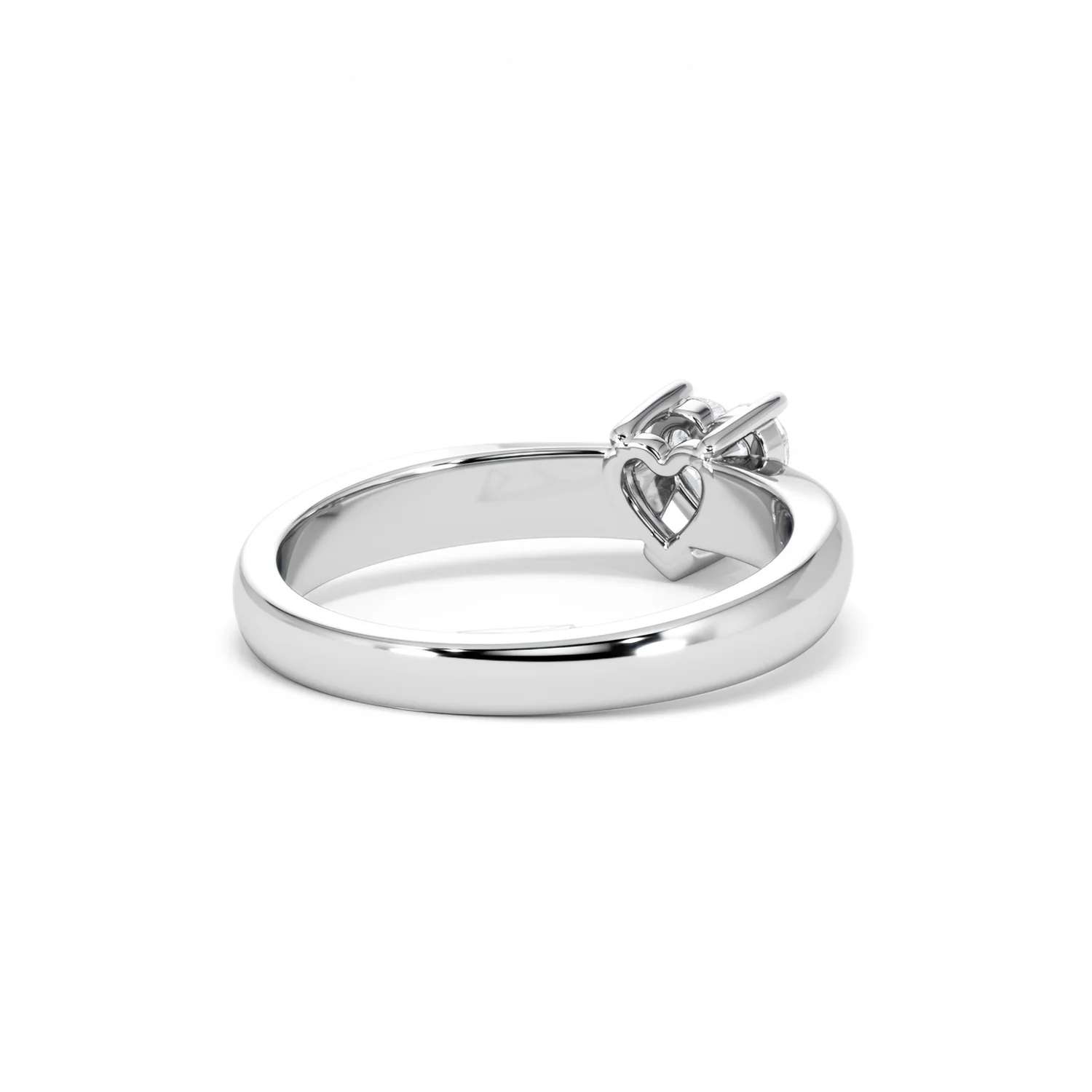 Naomi Heart Cut Lab Diamond Engagement Ring 0.50ct H/SI in 925 Silver - Image 43