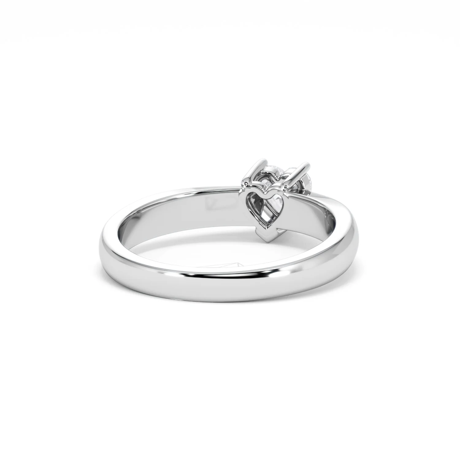 Naomi Heart Cut Lab Diamond Engagement Ring 0.50ct H/SI in 925 Silver - Image 45
