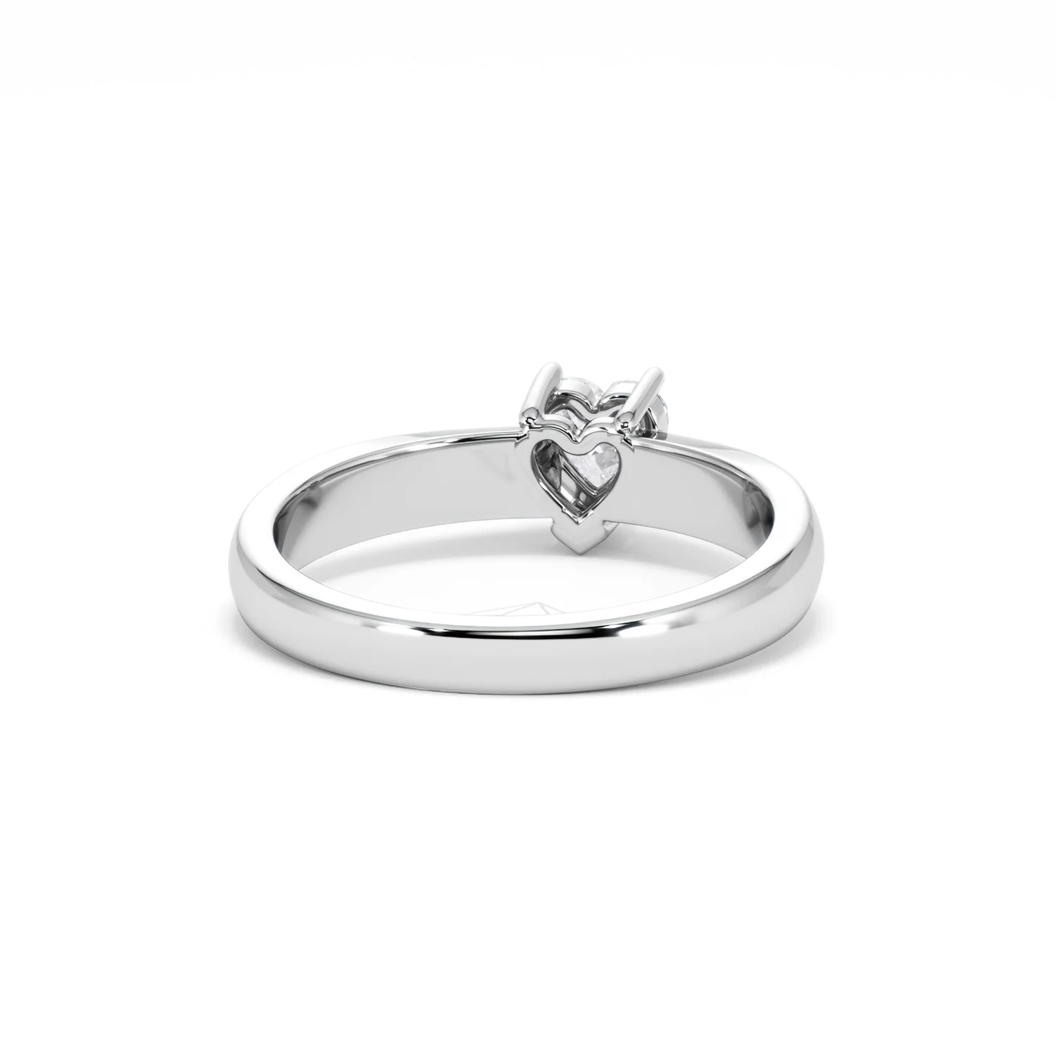 Naomi Heart Cut Lab Diamond Engagement Ring 0.50ct H/SI in 925 Silver - Image 47