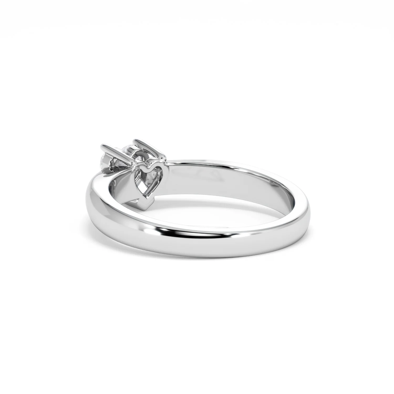Naomi Heart Cut Lab Diamond Engagement Ring 0.50ct H/SI in 925 Silver - Image 58