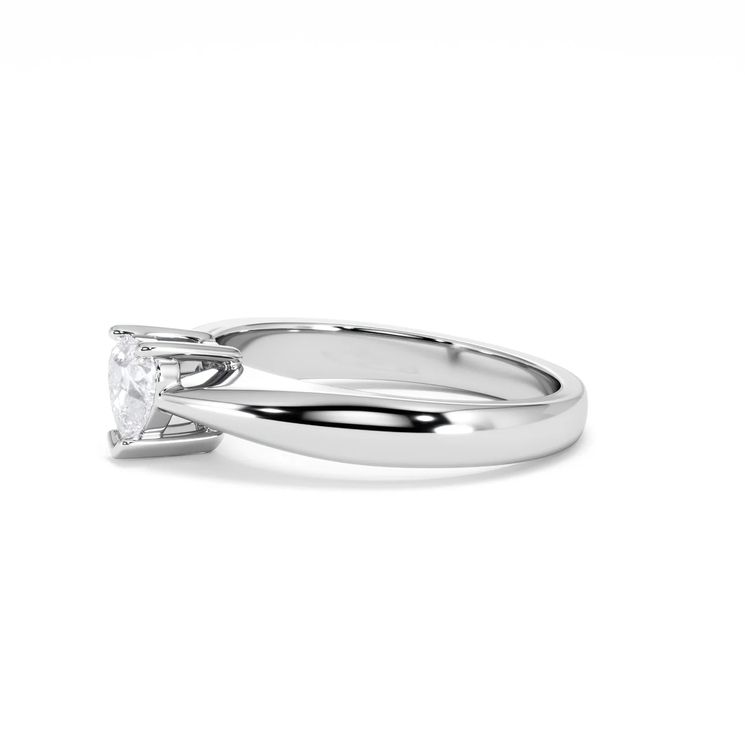 Naomi Heart Cut Lab Diamond Engagement Ring 0.50ct H/SI in 925 Silver - Image 75