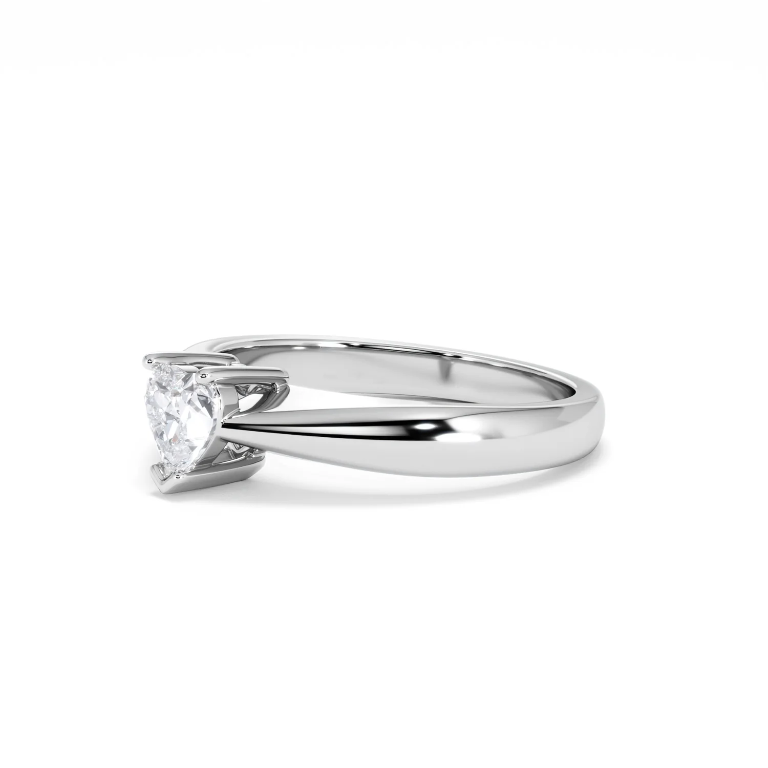 Naomi Heart Cut Lab Diamond Engagement Ring 0.50ct H/SI in 925 Silver - Image 79