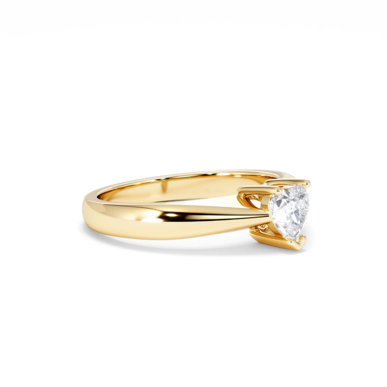 Naomi Heart Cut Lab Diamond Engagement Ring 0.50ct H/SI in 9k Gold - Image 20