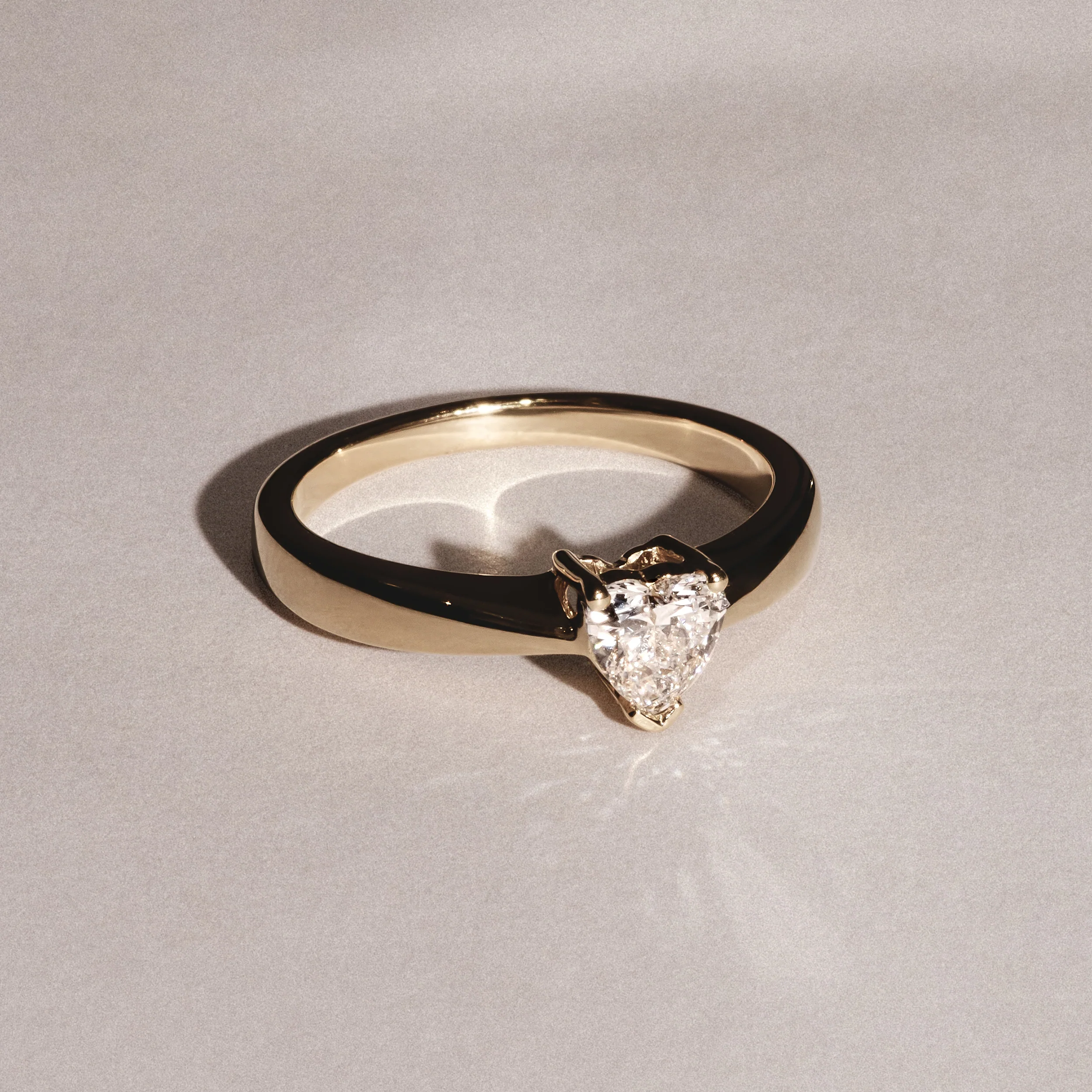 Naomi Heart Cut Lab Diamond Engagement Ring 0.50ct H/SI in 9k Gold - Image 6