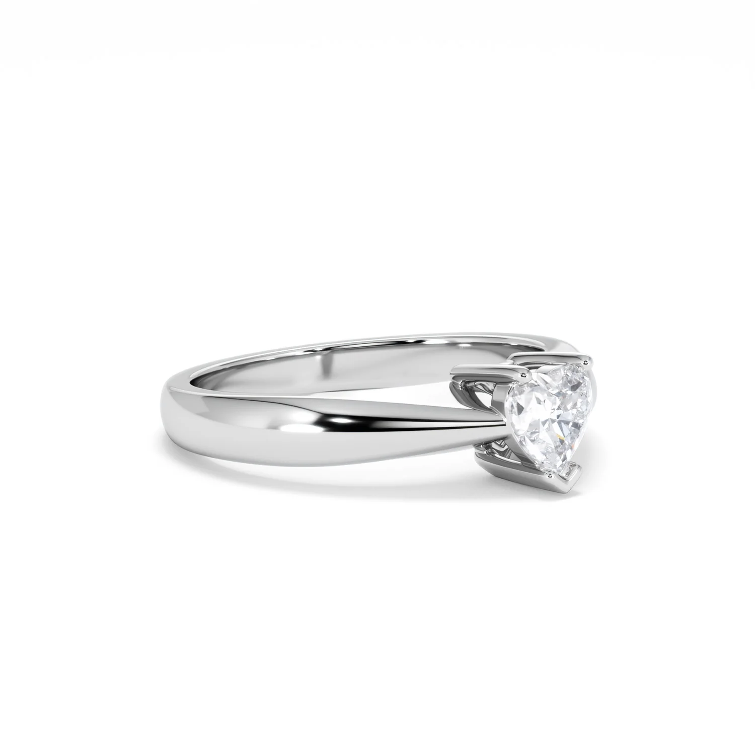 Naomi Heart Cut Lab Diamond Engagement Ring 0.50ct H/SI in 9k White Gold - Image 19