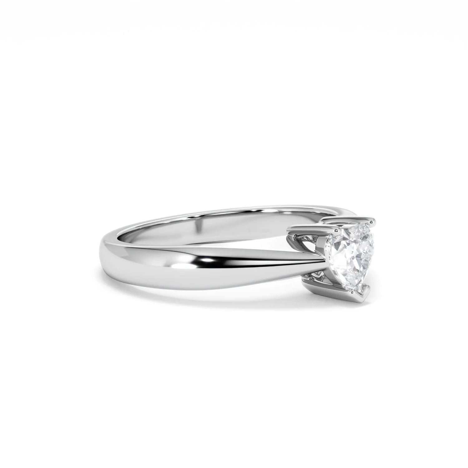 Naomi Heart Cut Lab Diamond Engagement Ring 0.50ct H/SI in 9k White Gold - Image 20
