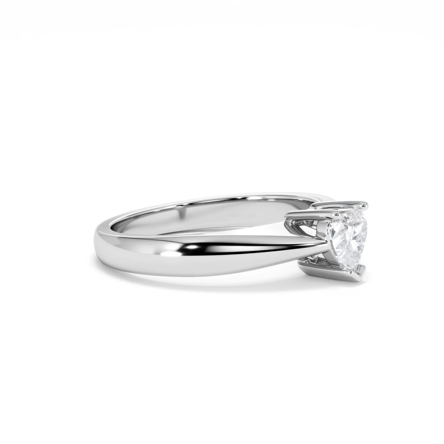 Naomi Heart Cut Lab Diamond Engagement Ring 0.50ct H/SI in 9k White Gold - Image 22