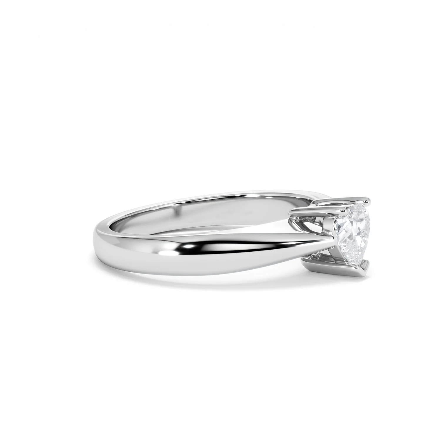Naomi Heart Cut Lab Diamond Engagement Ring 0.50ct H/SI in 9k White Gold - Image 23
