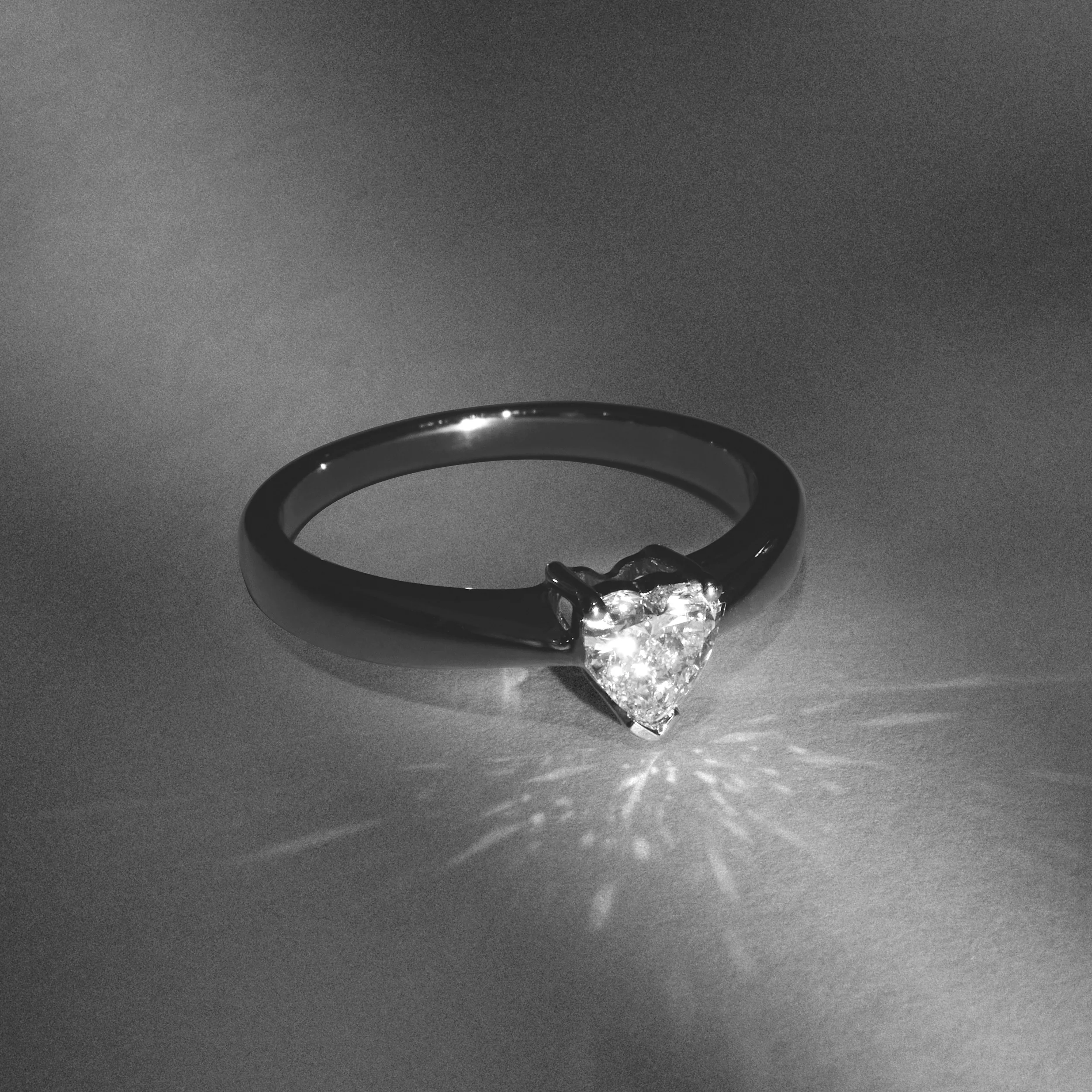 Naomi Heart Cut Lab Diamond Engagement Ring 0.50ct H/SI in 9k White Gold - Image 8