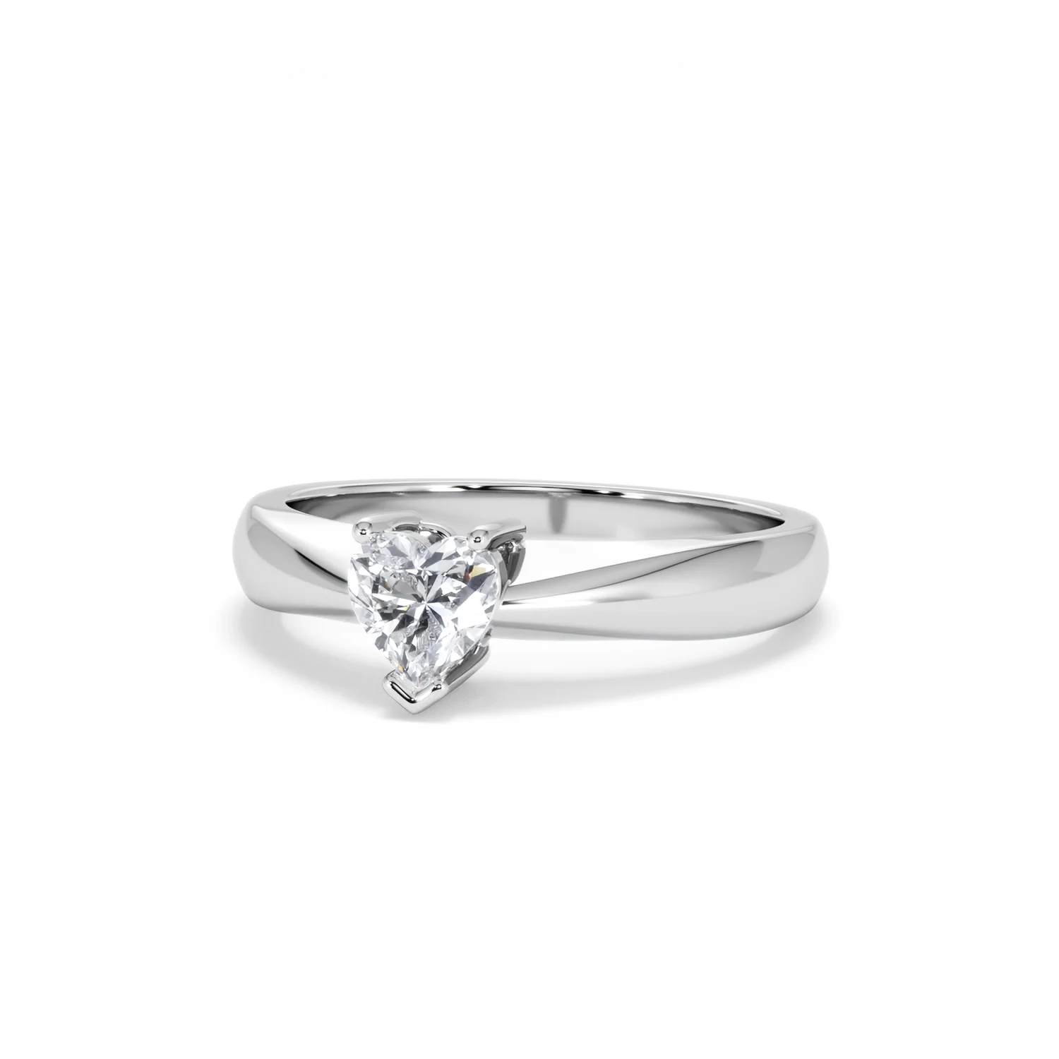 Naomi Heart Cut Lab Diamond Engagement Ring 0.50ct H/SI in 9k White Gold - Image 86