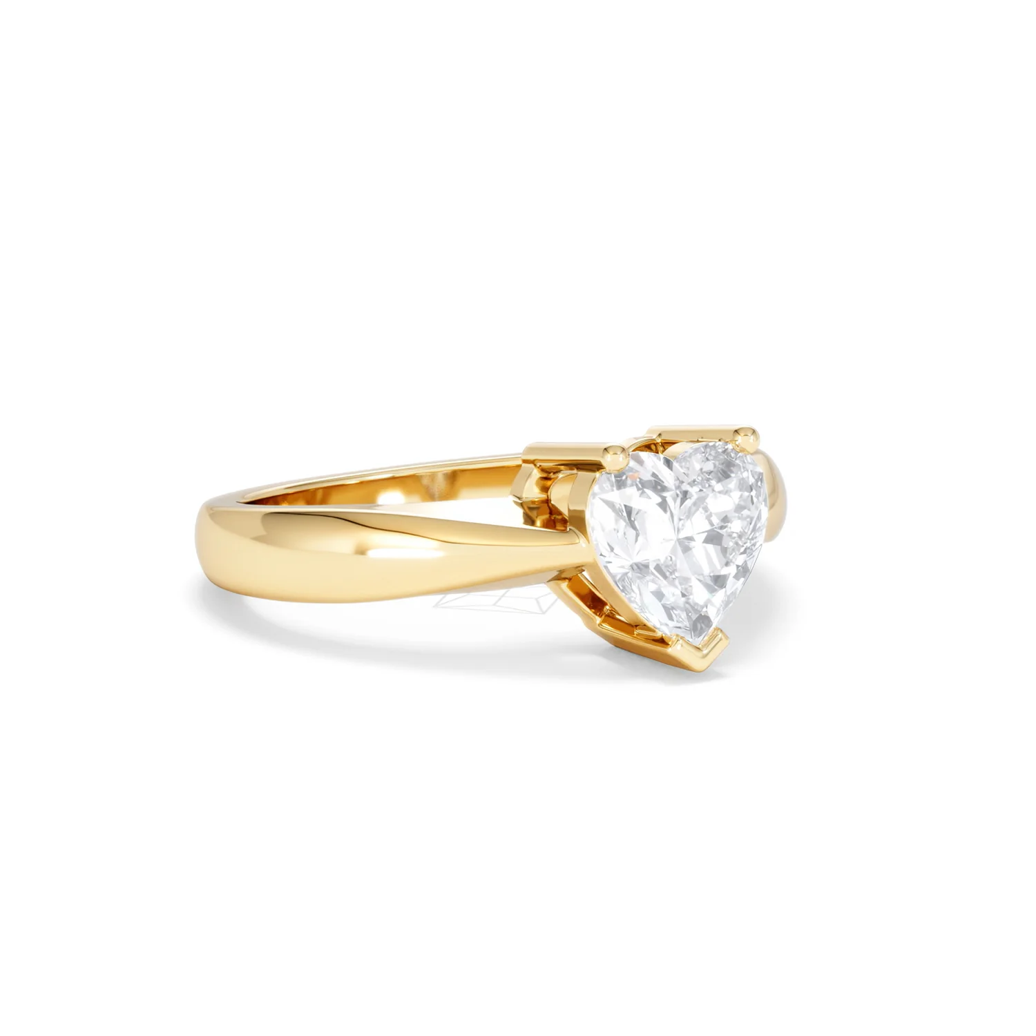 Naomi Heart Cut Lab Diamond Engagement Ring 1.00ct H/SI in 9k Gold - Image 16