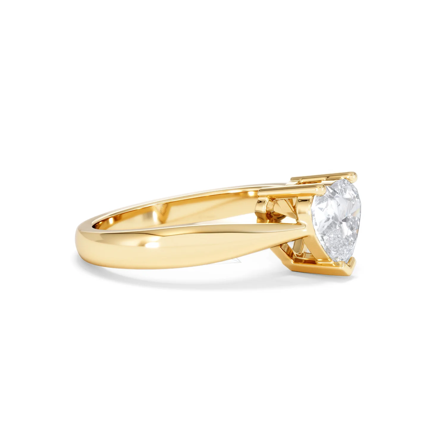 Naomi Heart Cut Lab Diamond Engagement Ring 1.00ct H/SI in 9k Gold - Image 22
