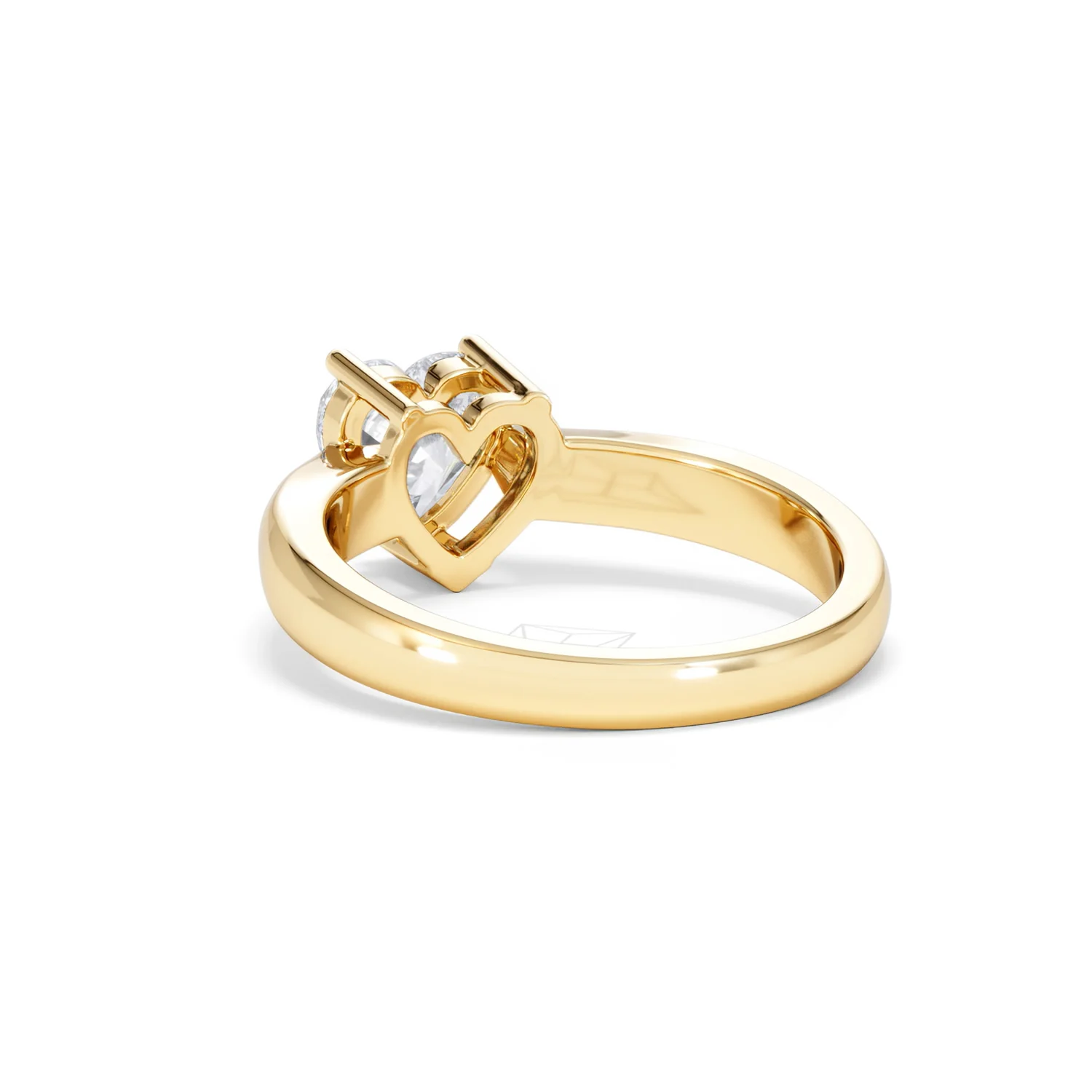 Naomi Heart Cut Lab Diamond Engagement Ring 1.00ct H/SI in 9k Gold - Image 55