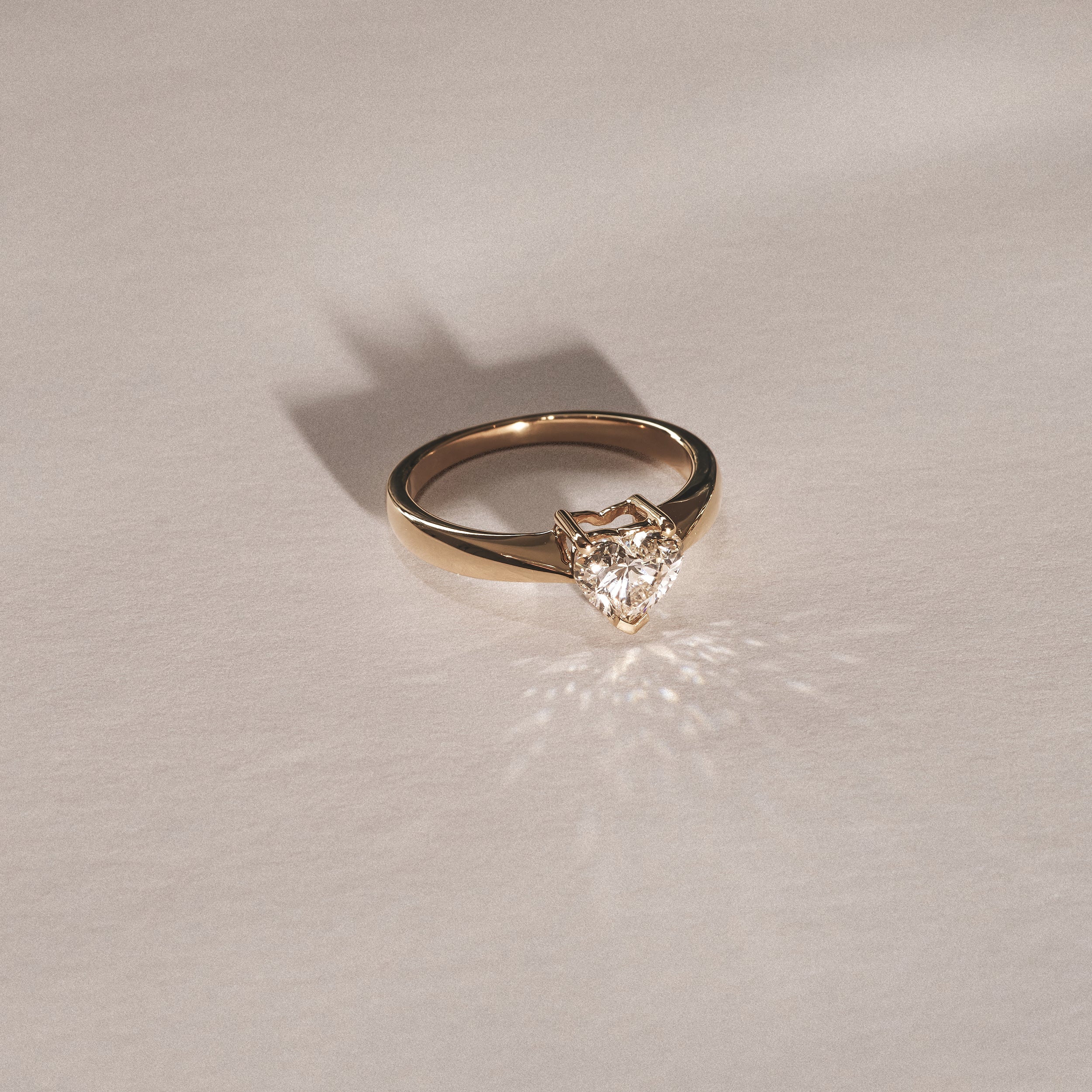 Naomi Heart Cut Lab Diamond Engagement Ring 1.00ct H/SI in 9k Gold - Image 6