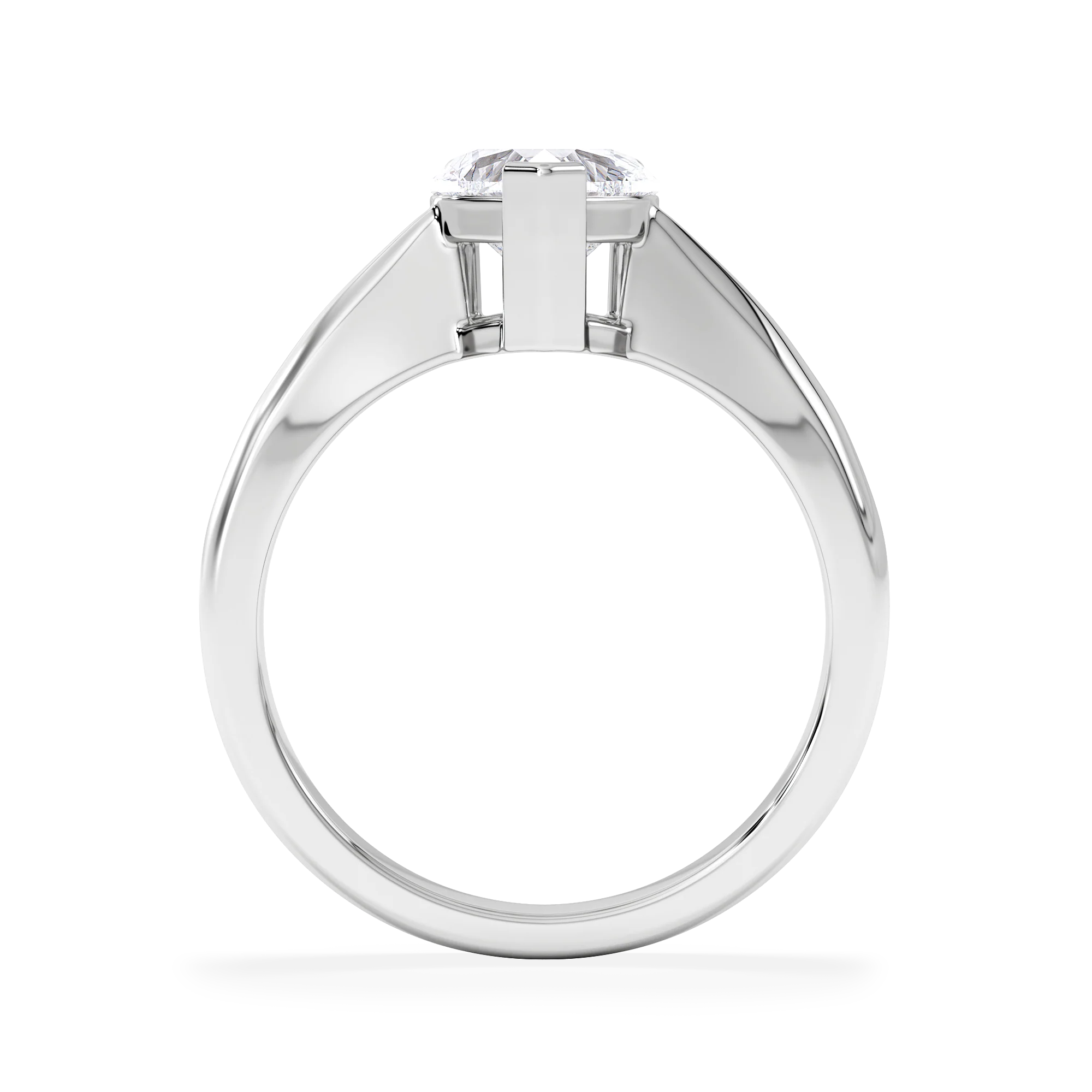 Naomi Heart Cut Lab Diamond Engagement Ring 1.00ct H/Si in 9k White Gold - Image 3