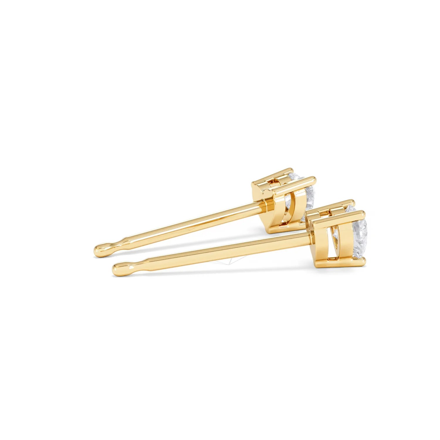 Naomi Heart Cut Lab Diamond Stud Earrings 0.30ct H/SI in 18k Gold Vermeil - Image 34