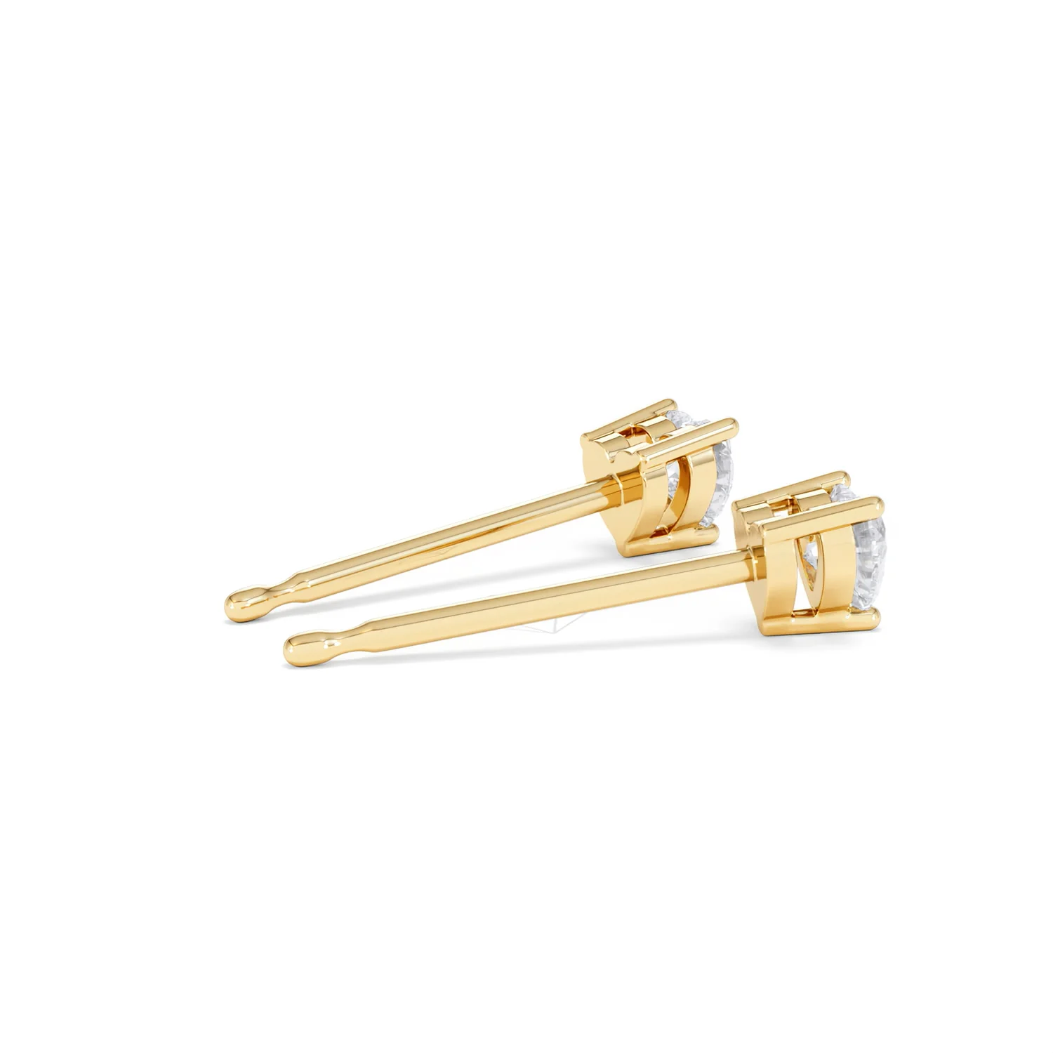 Naomi Heart Cut Lab Diamond Stud Earrings 0.30ct H/SI in 18k Gold Vermeil - Image 35