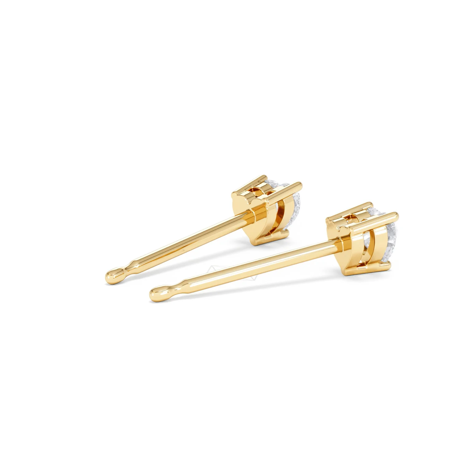 Naomi Heart Cut Lab Diamond Stud Earrings 0.30ct H/SI in 18k Gold Vermeil - Image 38