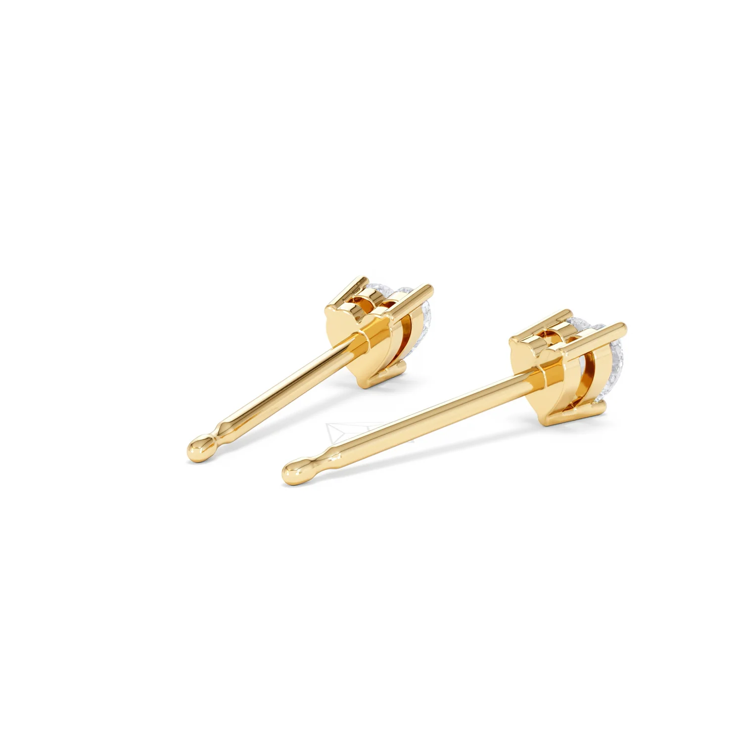 Naomi Heart Cut Lab Diamond Stud Earrings 0.30ct H/SI in 18k Gold Vermeil - Image 41