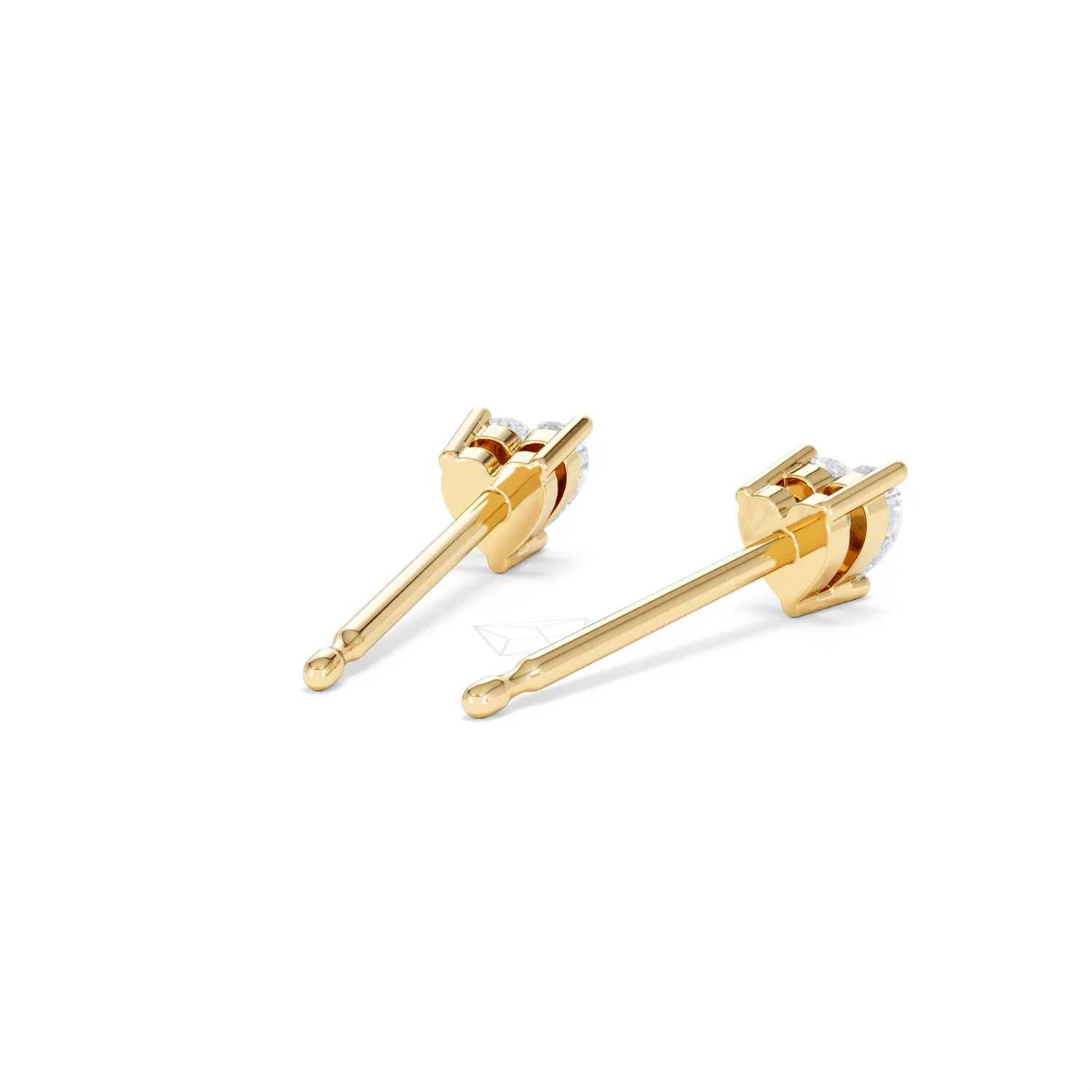 Naomi Heart Cut Lab Diamond Stud Earrings 0.30ct H/SI in 18k Gold Vermeil - Image 43