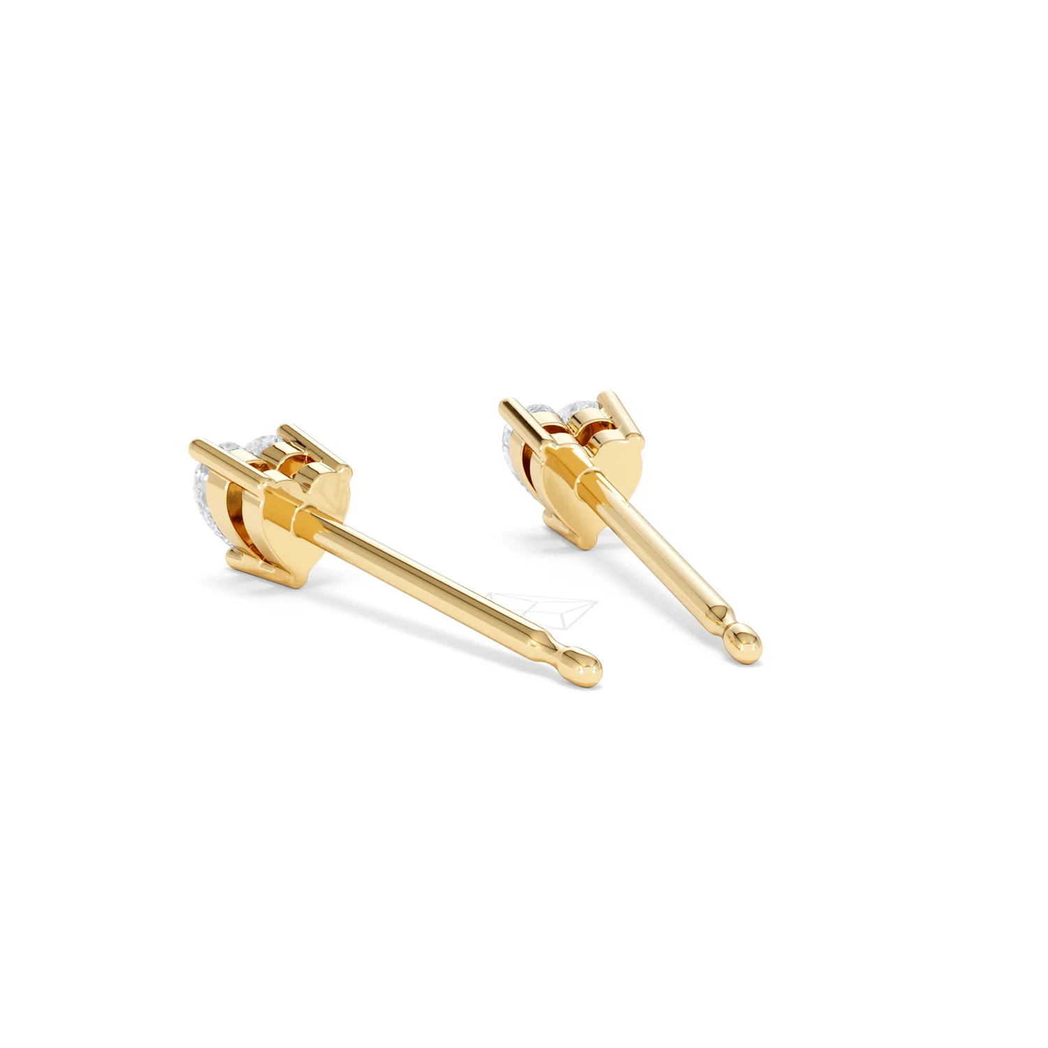 Naomi Heart Cut Lab Diamond Stud Earrings 0.30ct H/SI in 18k Gold Vermeil - Image 56